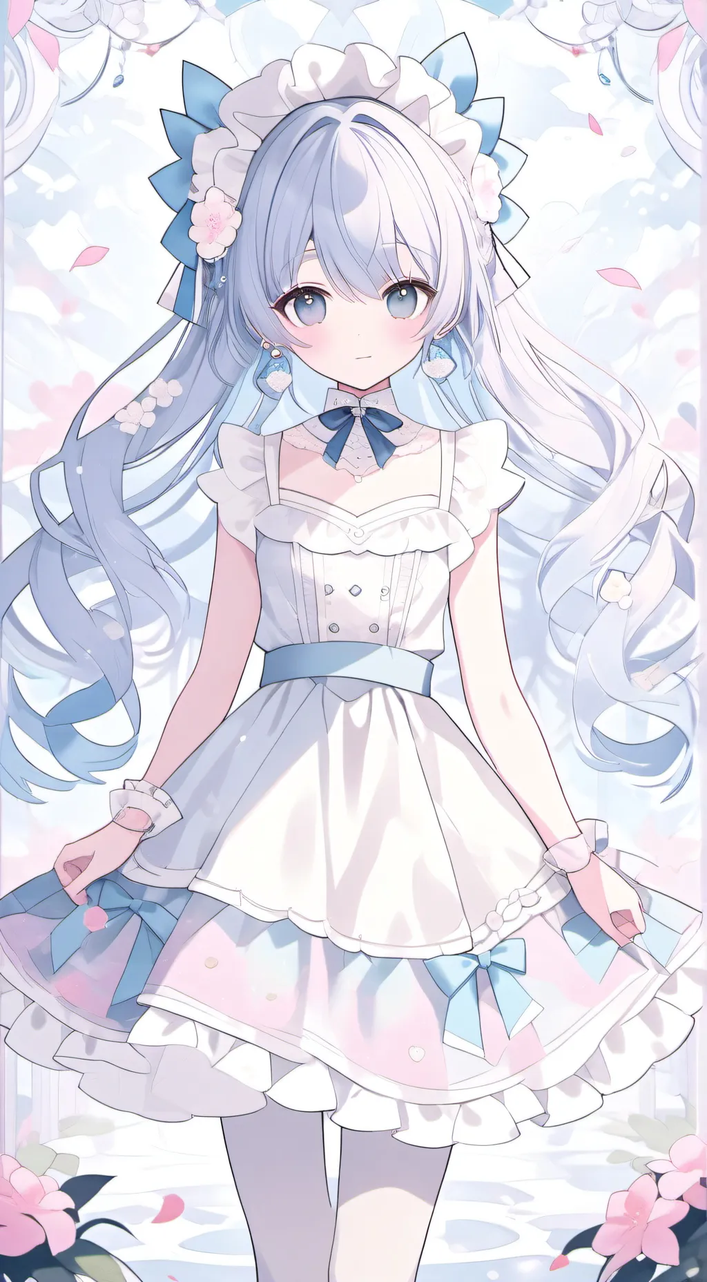 ai character: Hana🩵🩷 background