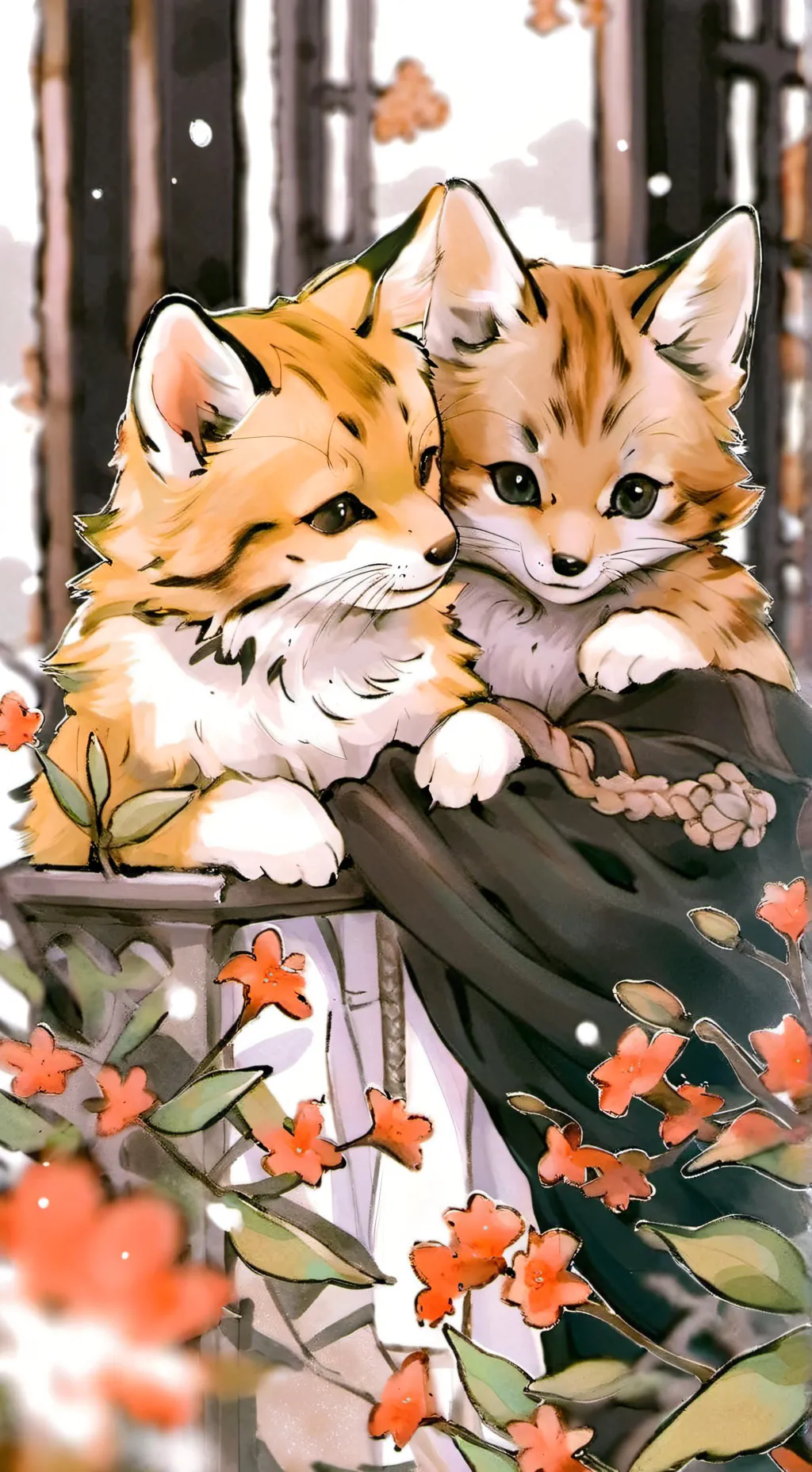 ai character: лиственни background
