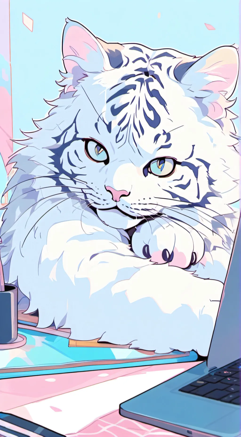 ai character: Stripes background