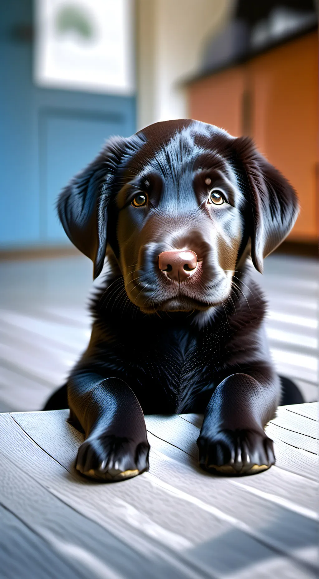 ai character: The sad lonely Dog background