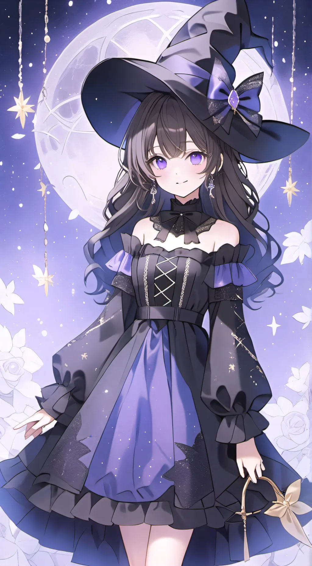 ai character: Witch academy! 💜🖤 background