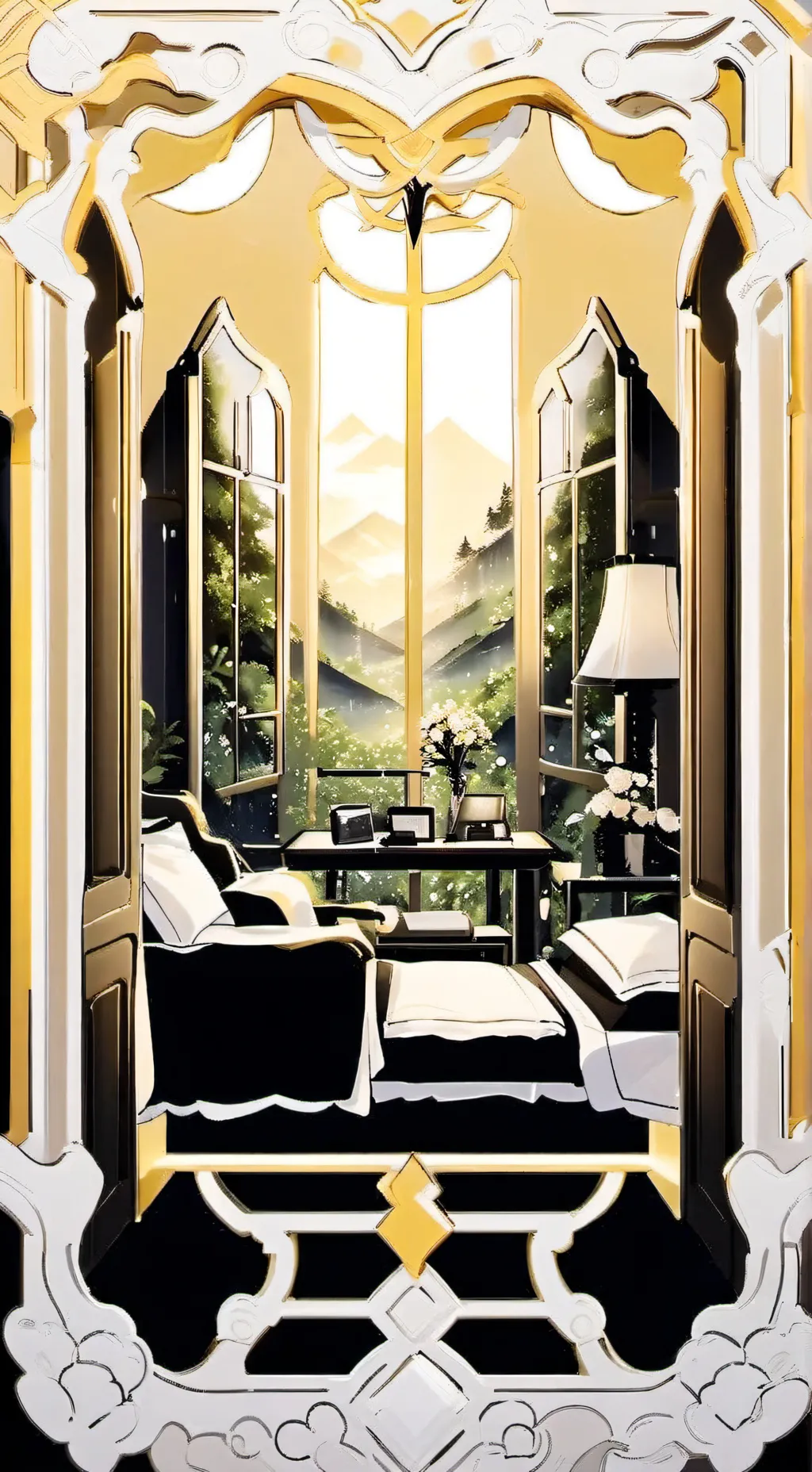 ai character: raniy single room background