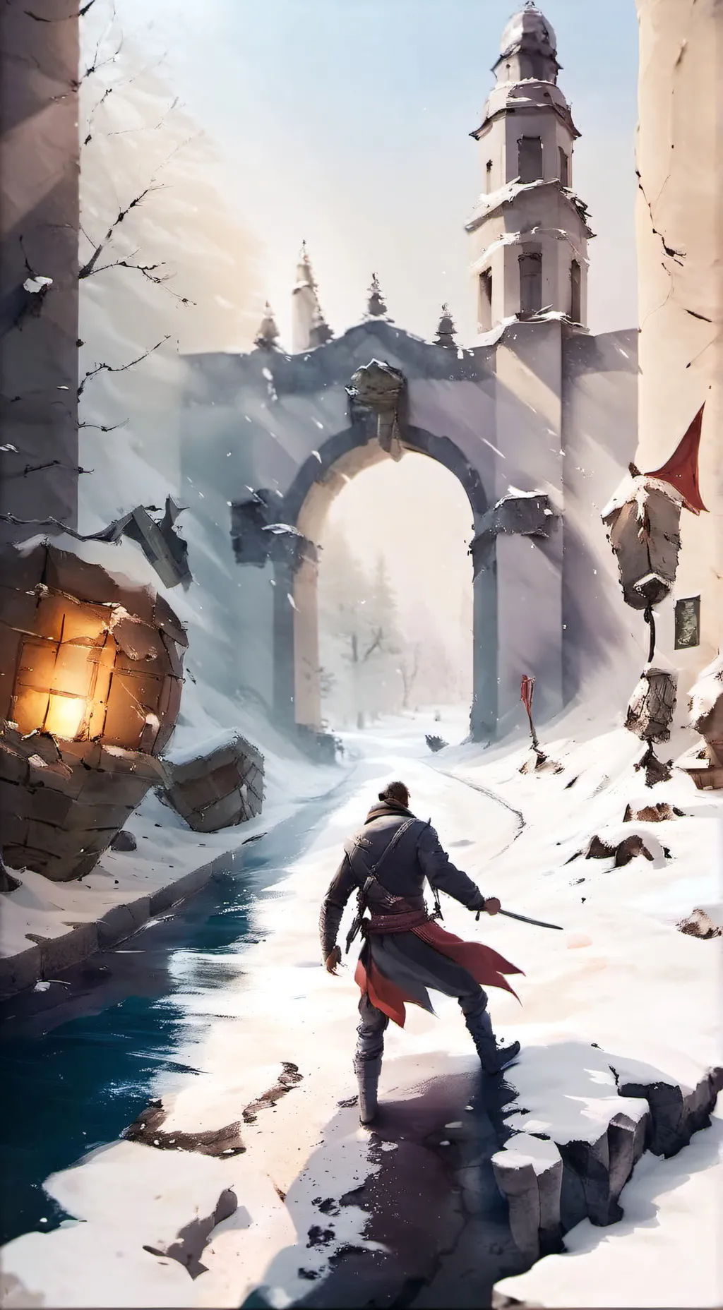ai character: rideau de fer background