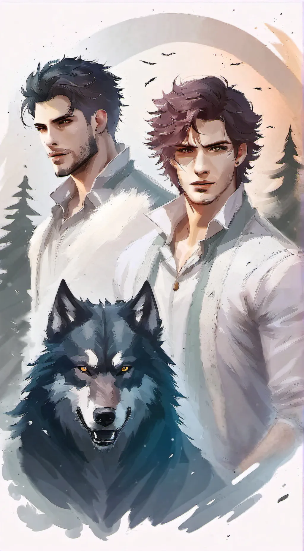 ai character: Jake and Edward  background