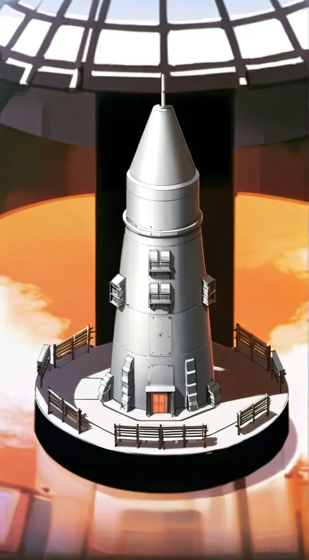 ai character: ICBM silo background