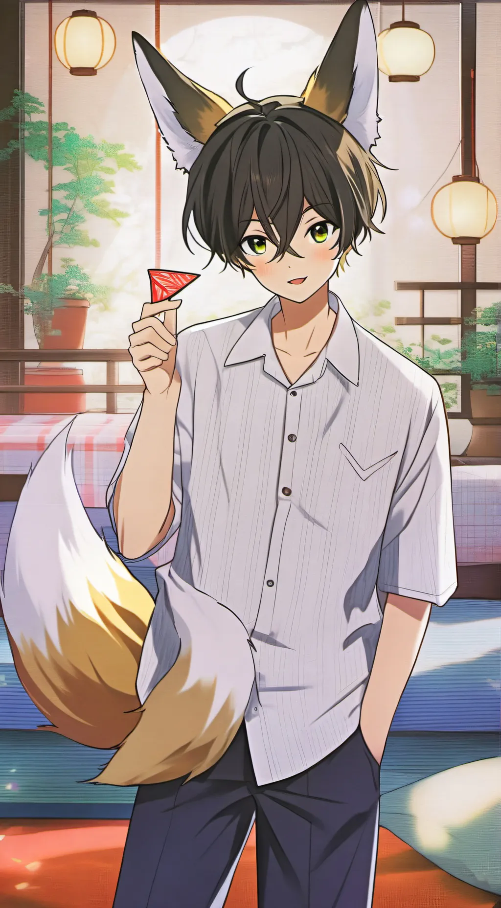 ai character: Fox Furry Sprightl background