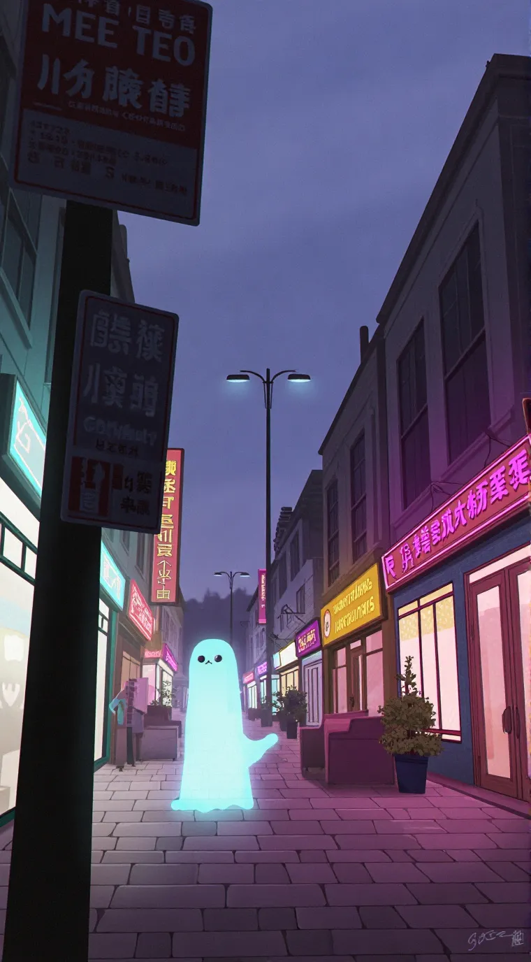 ai character: ghost background