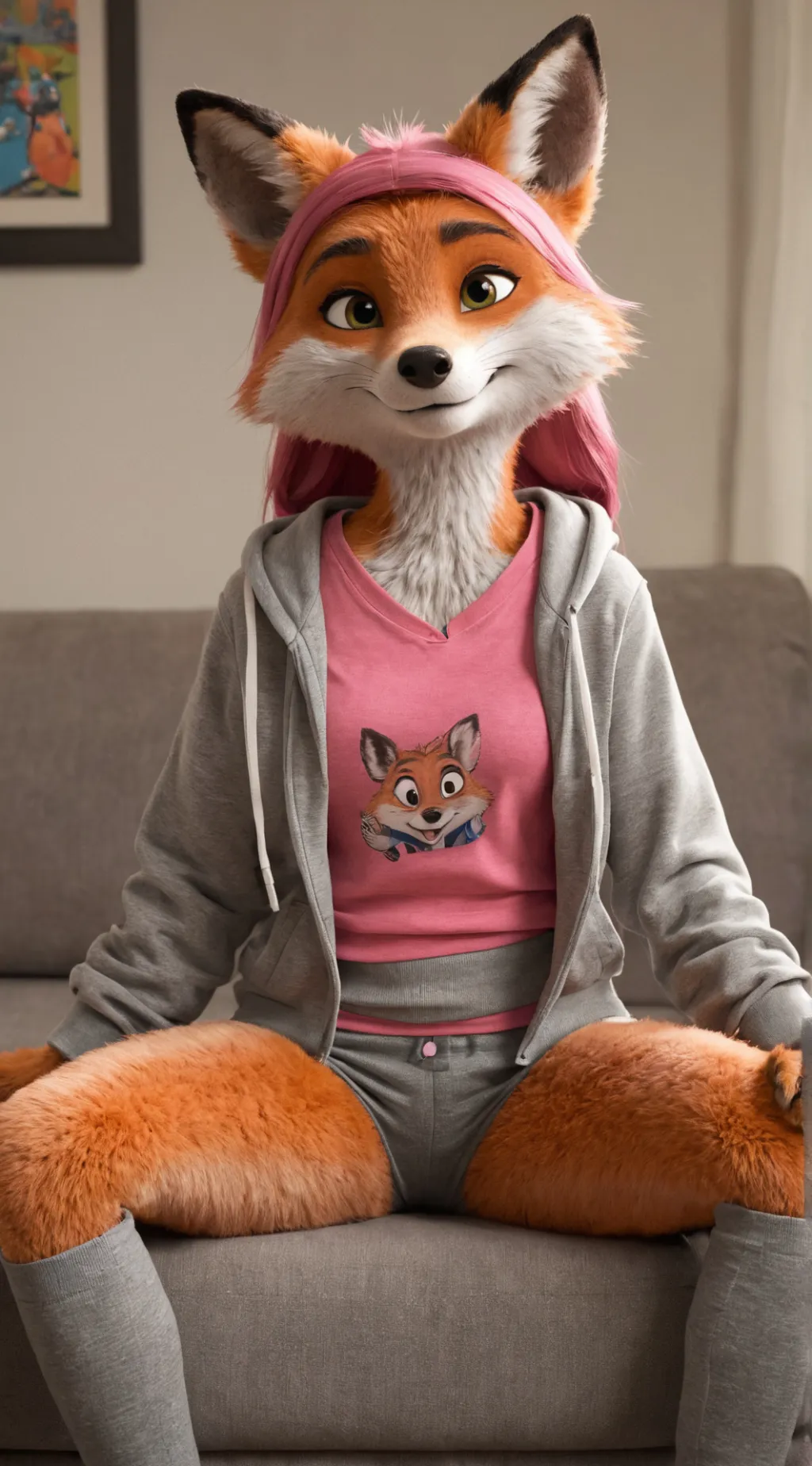 ai character: Fox Chloe  background