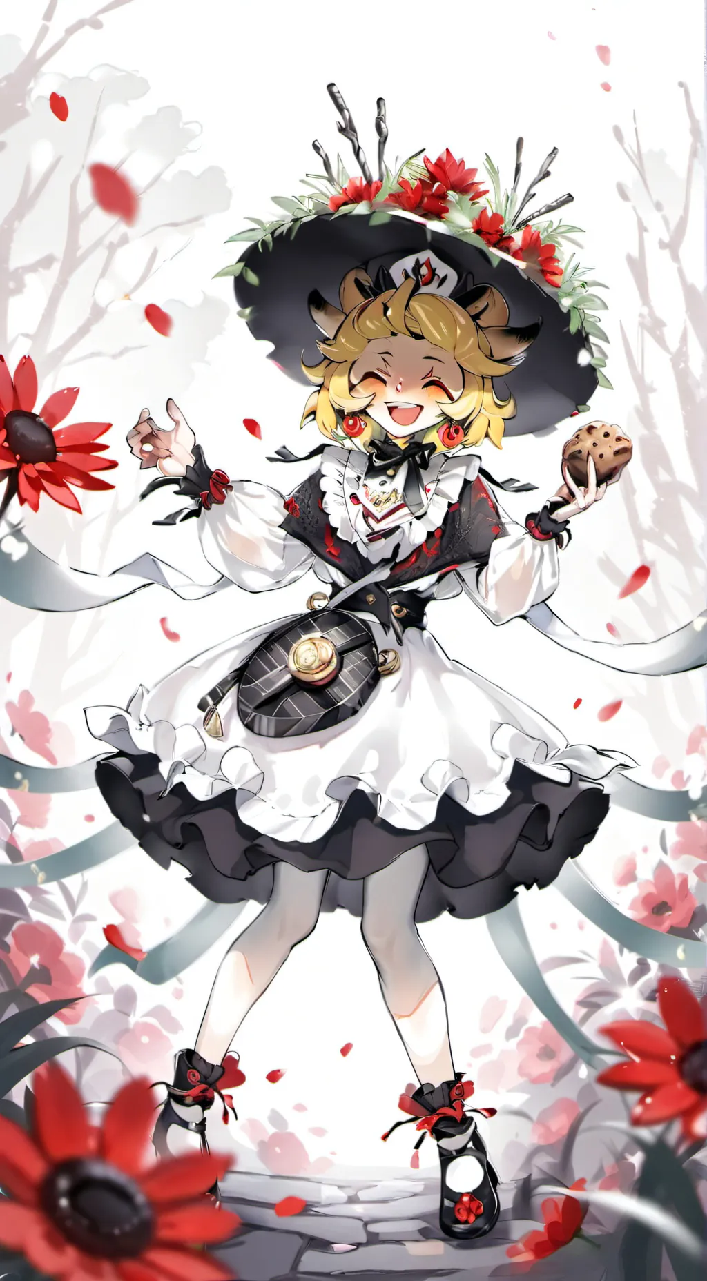 ai character: Girasol primitivo background