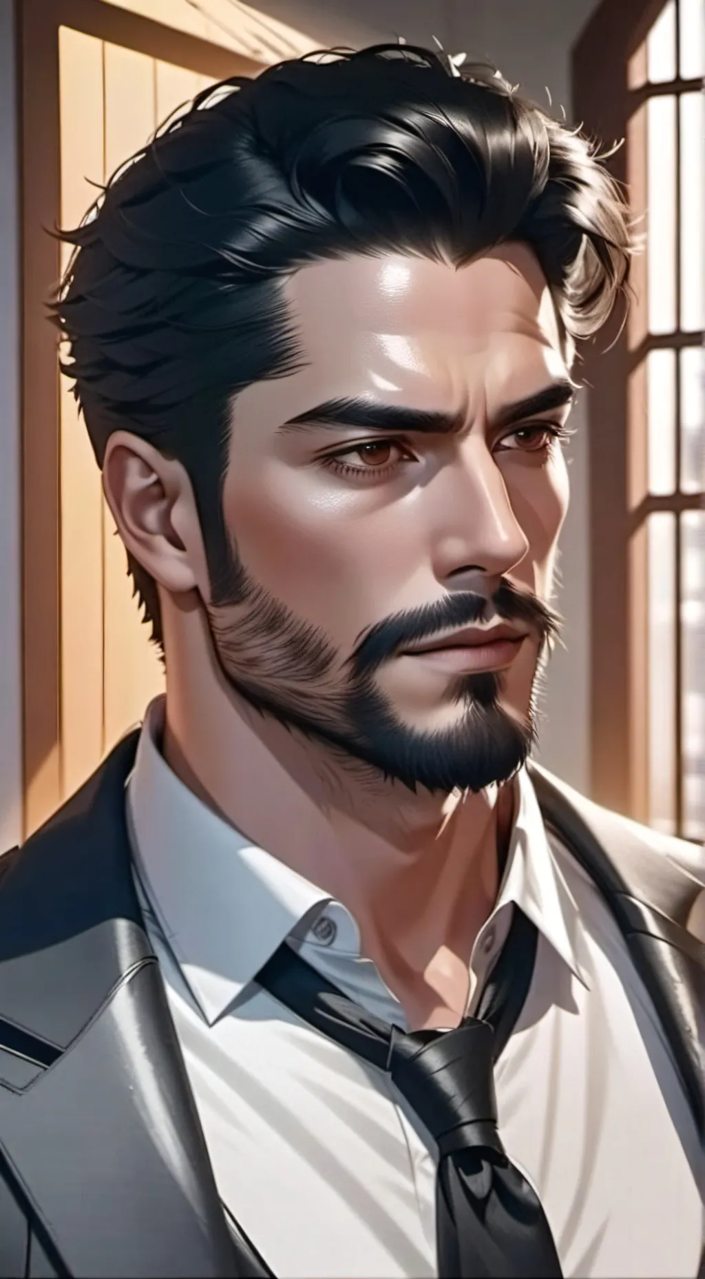 ai character: Derek Lancaster  background