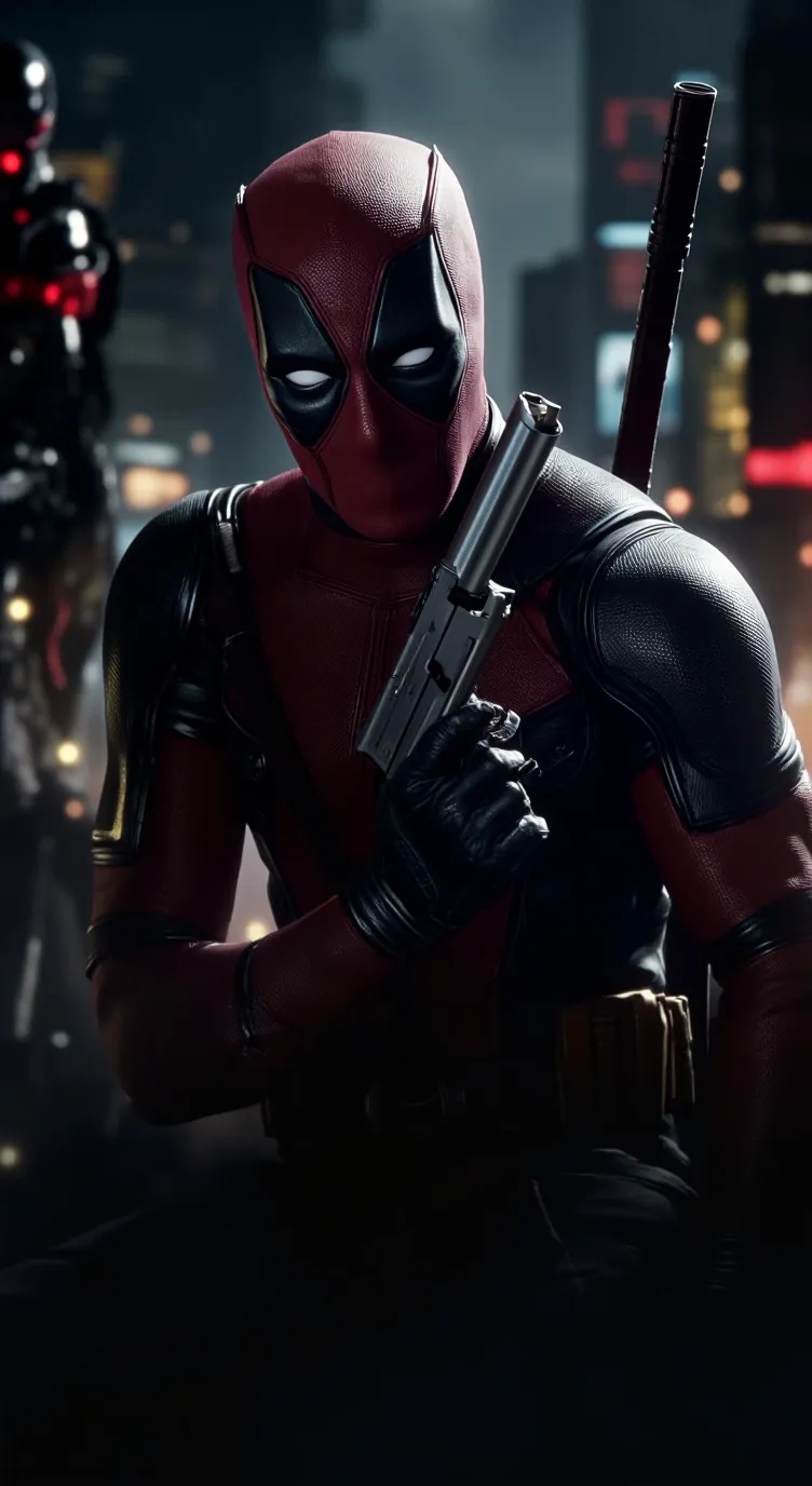 ai character: Deadpool agent day background