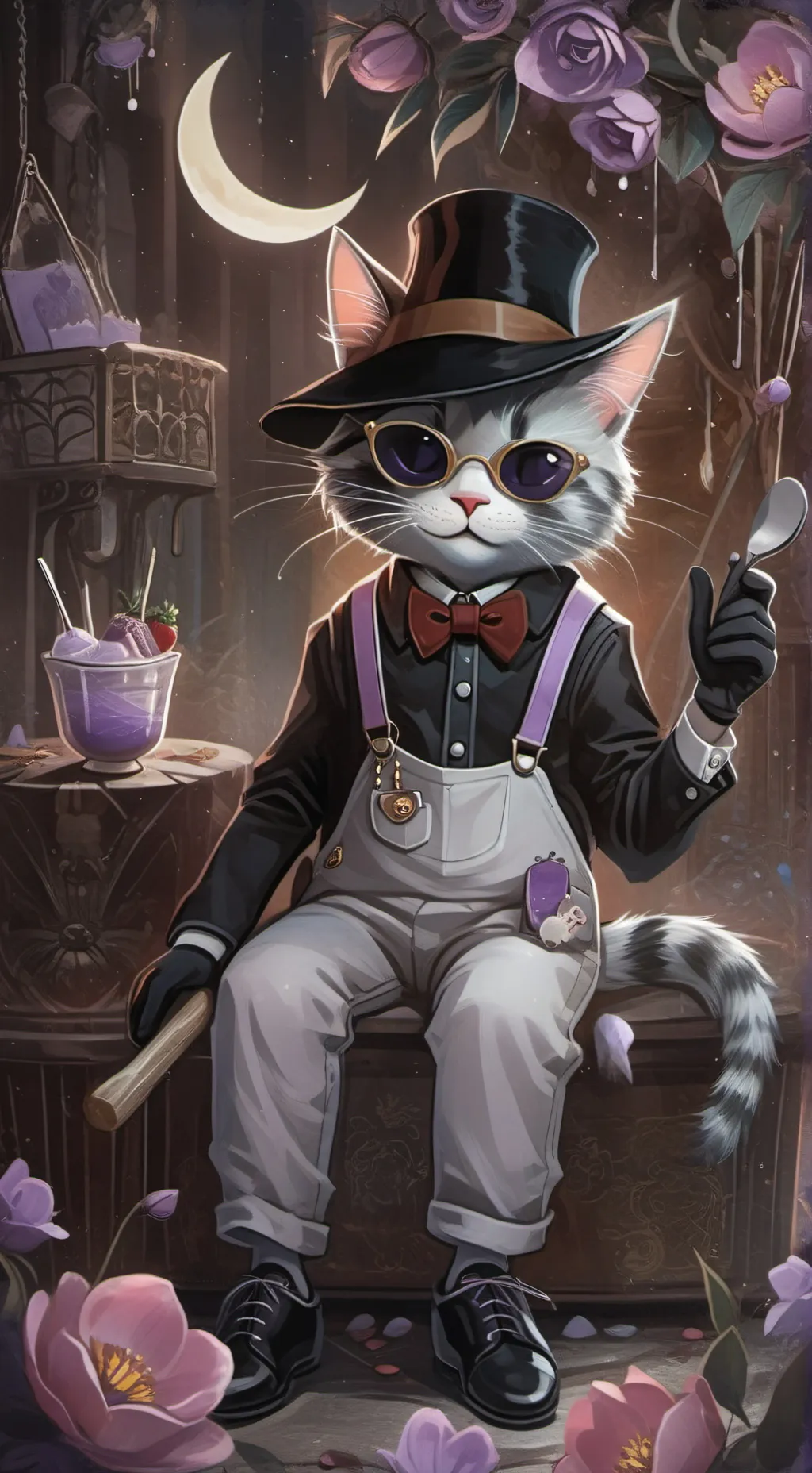 ai character: cat nap Sullivan  background