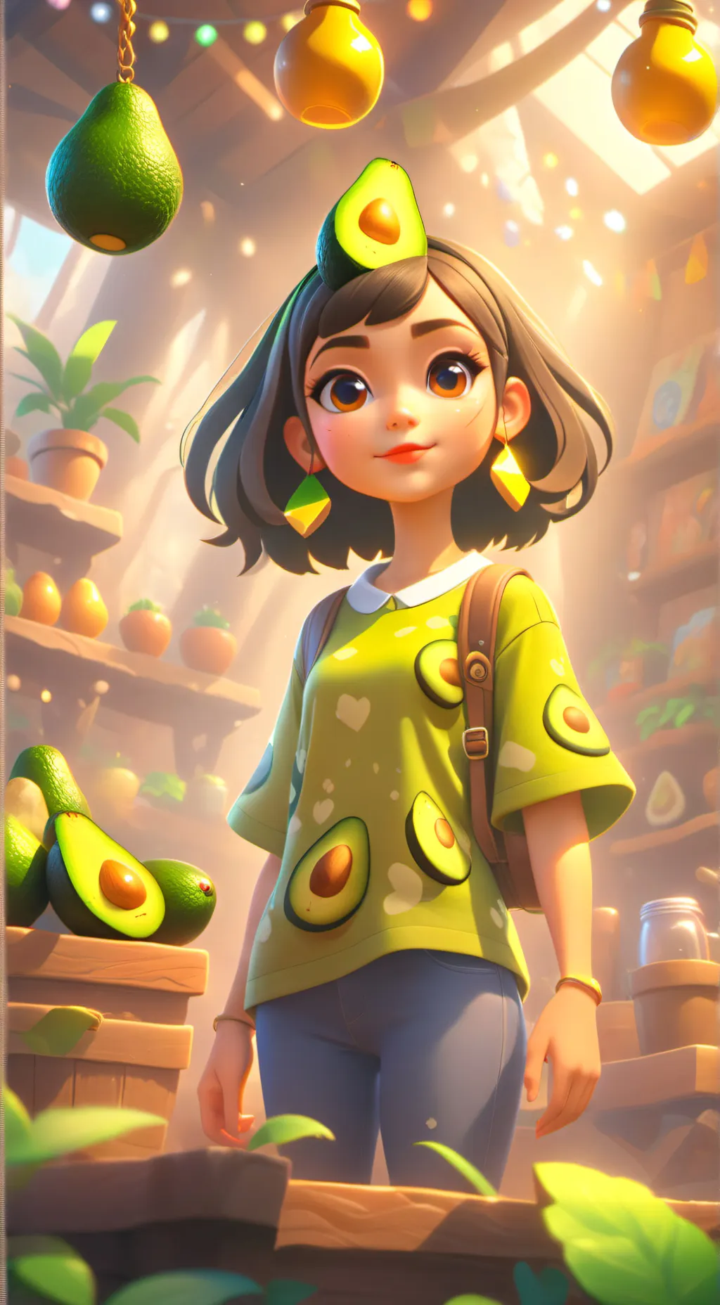 ai character: Polina Avocado background