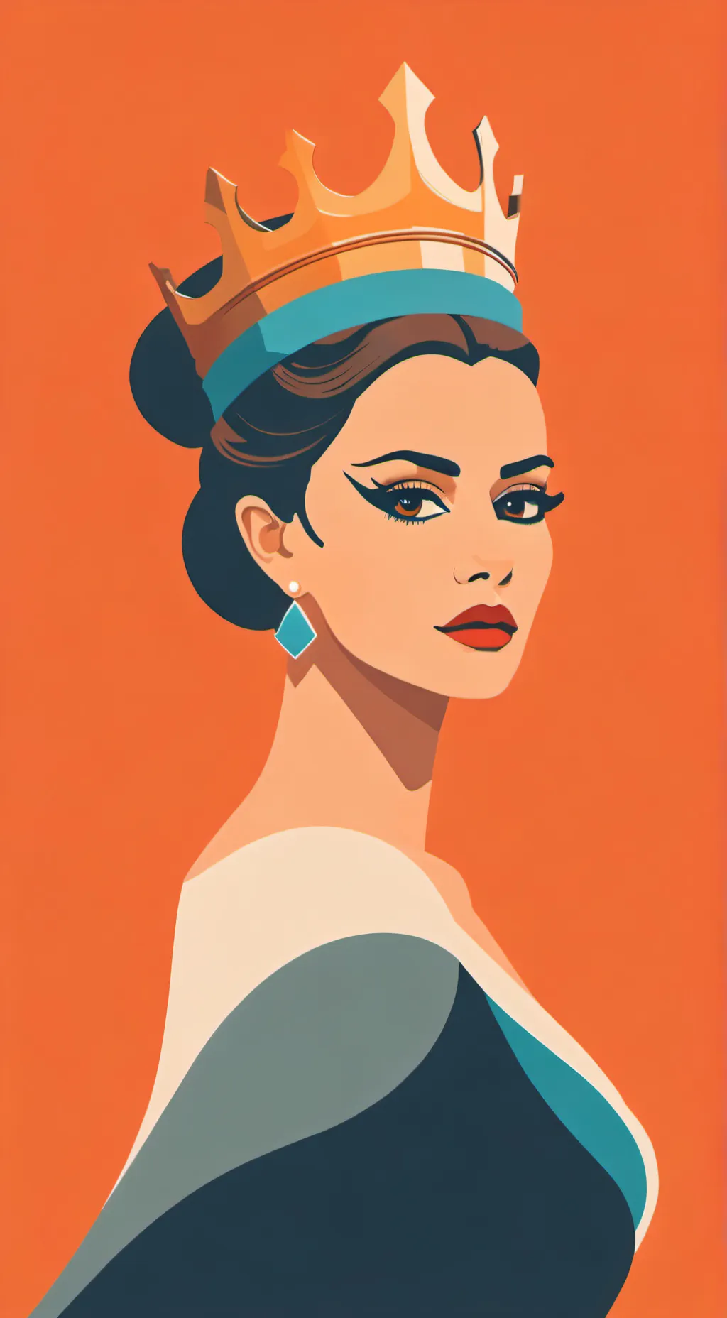 ai character: bossy queen background