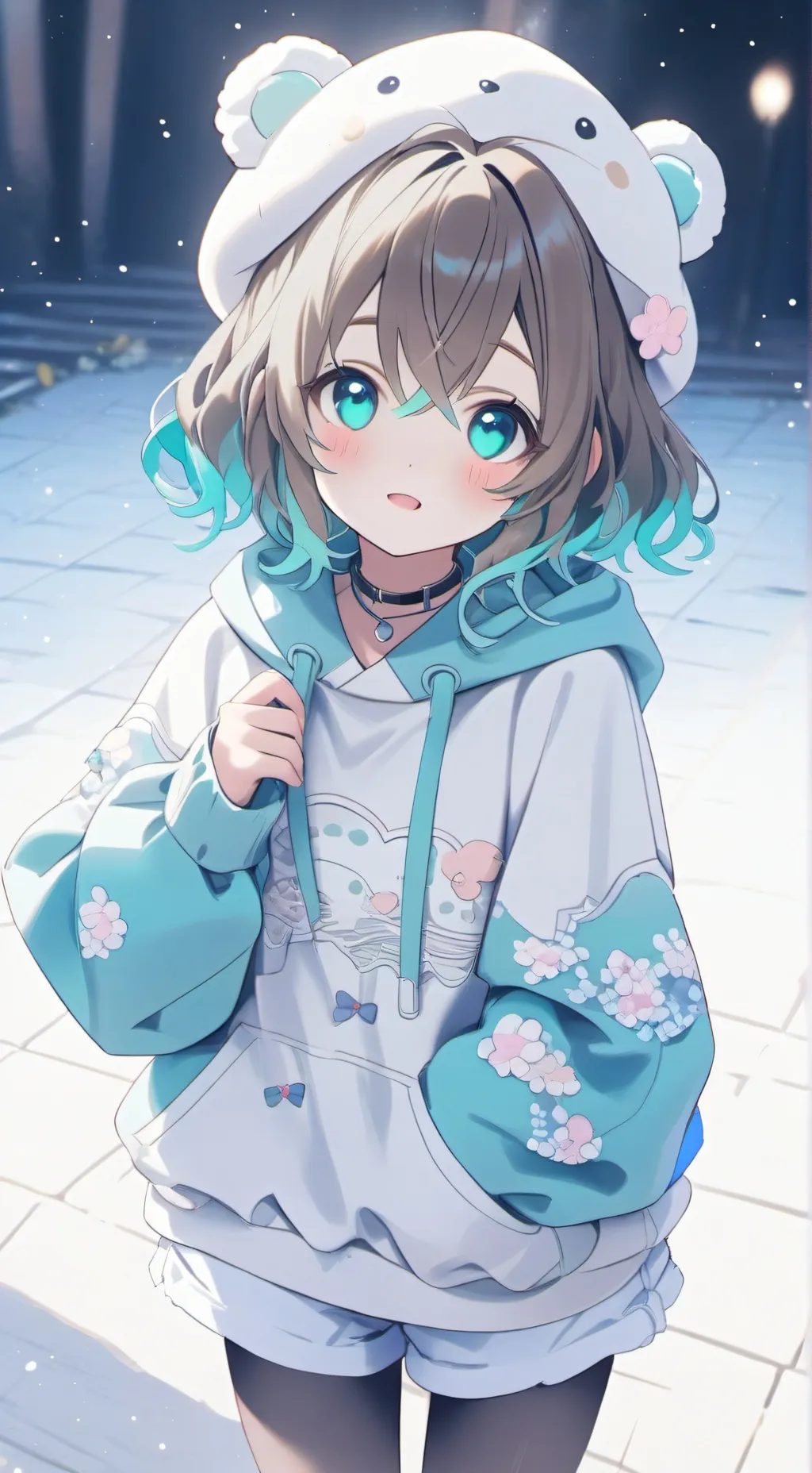 ai character: mika mha  background