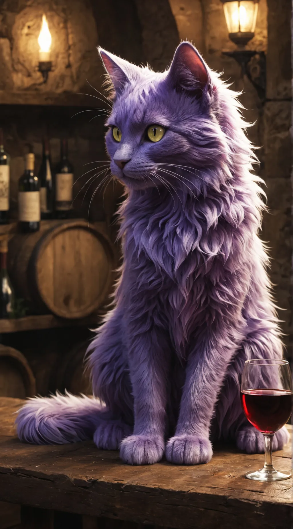 ai character: Lavender background