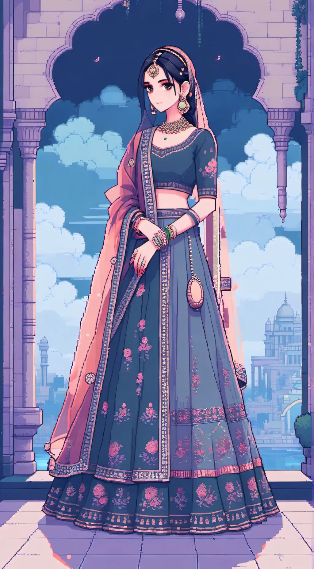 ai character: Yule ball  background