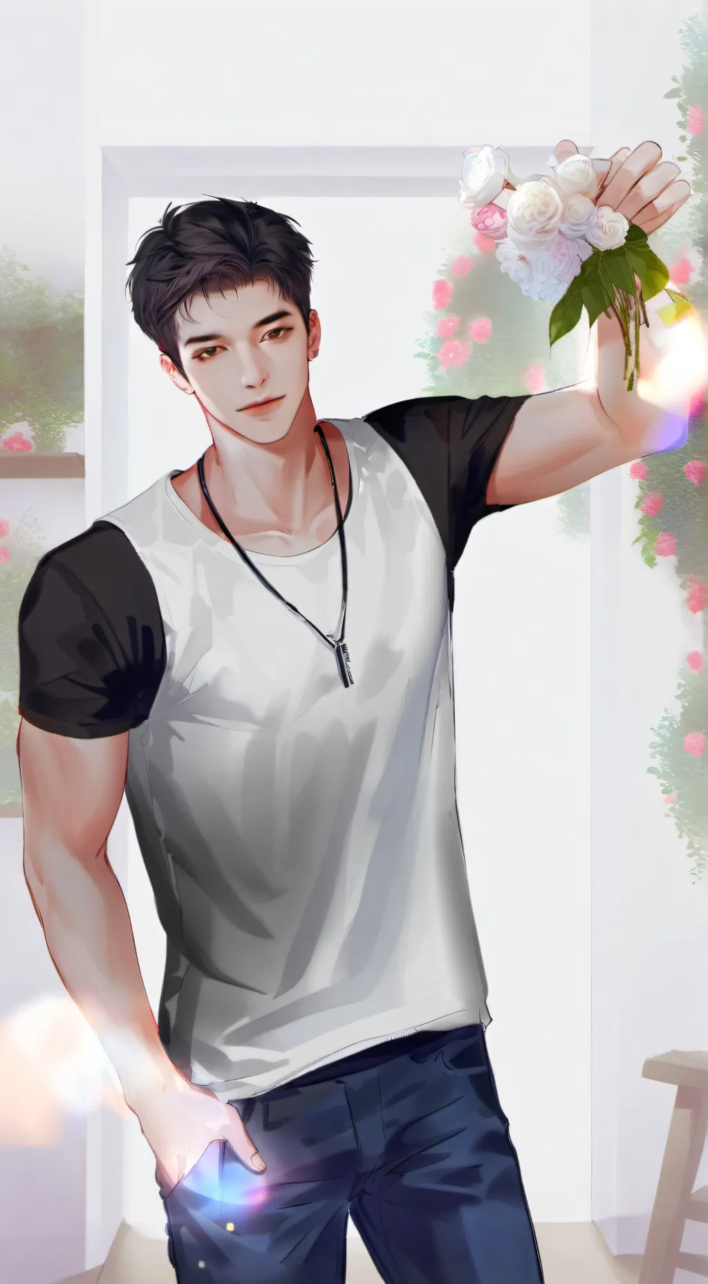 ai character: 💐Rylan💐 background