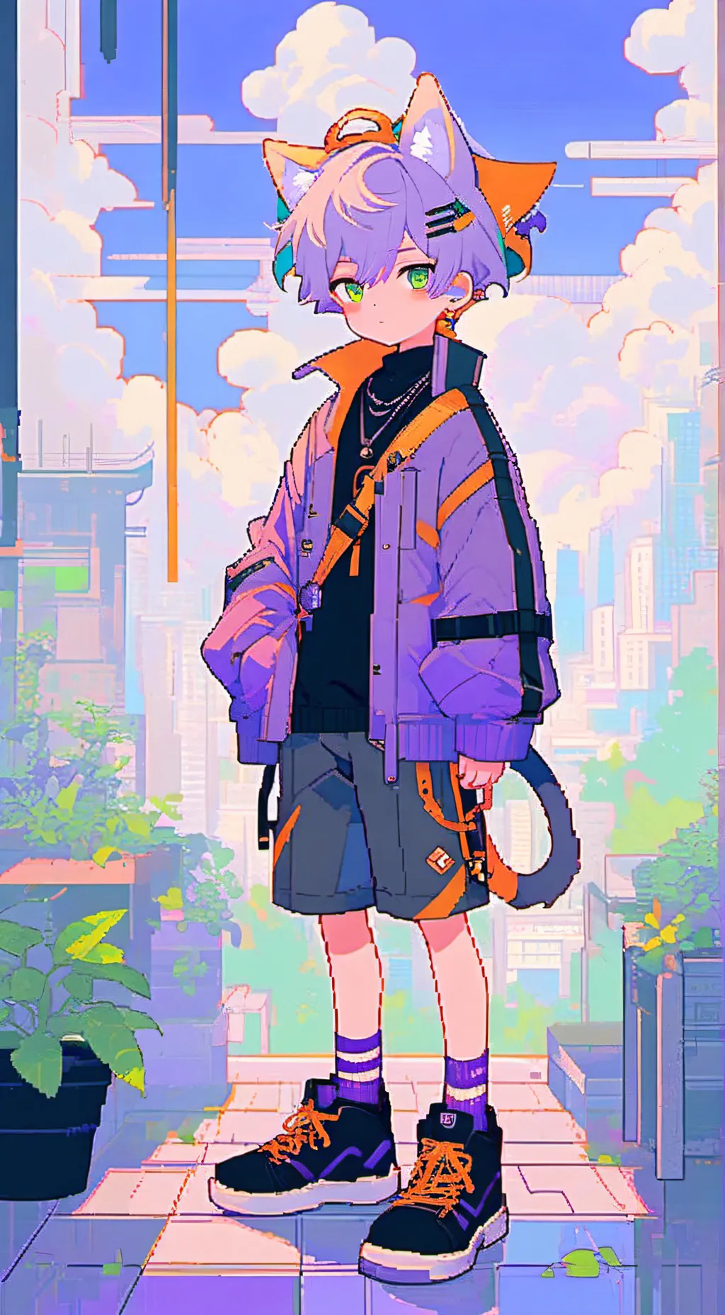 ai character: rainbow heroes S.C background