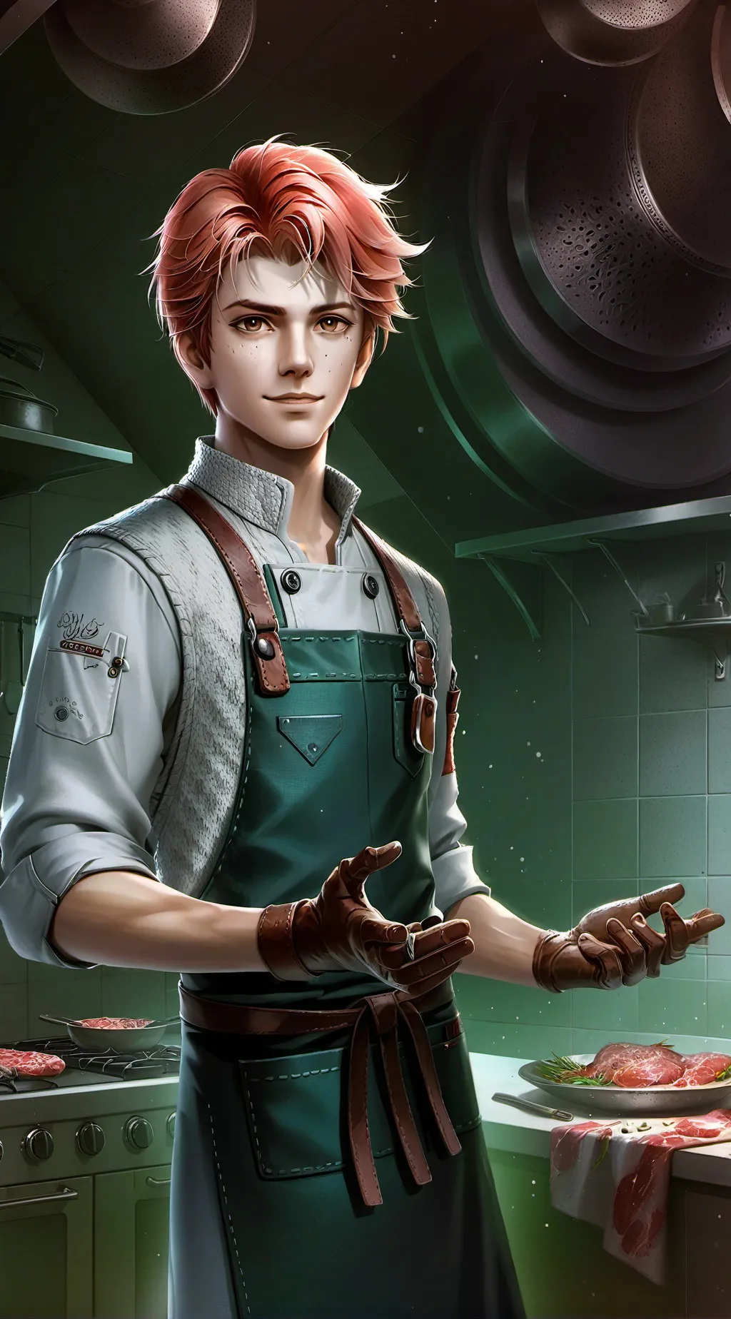 ai character: The Culinary Showoff background