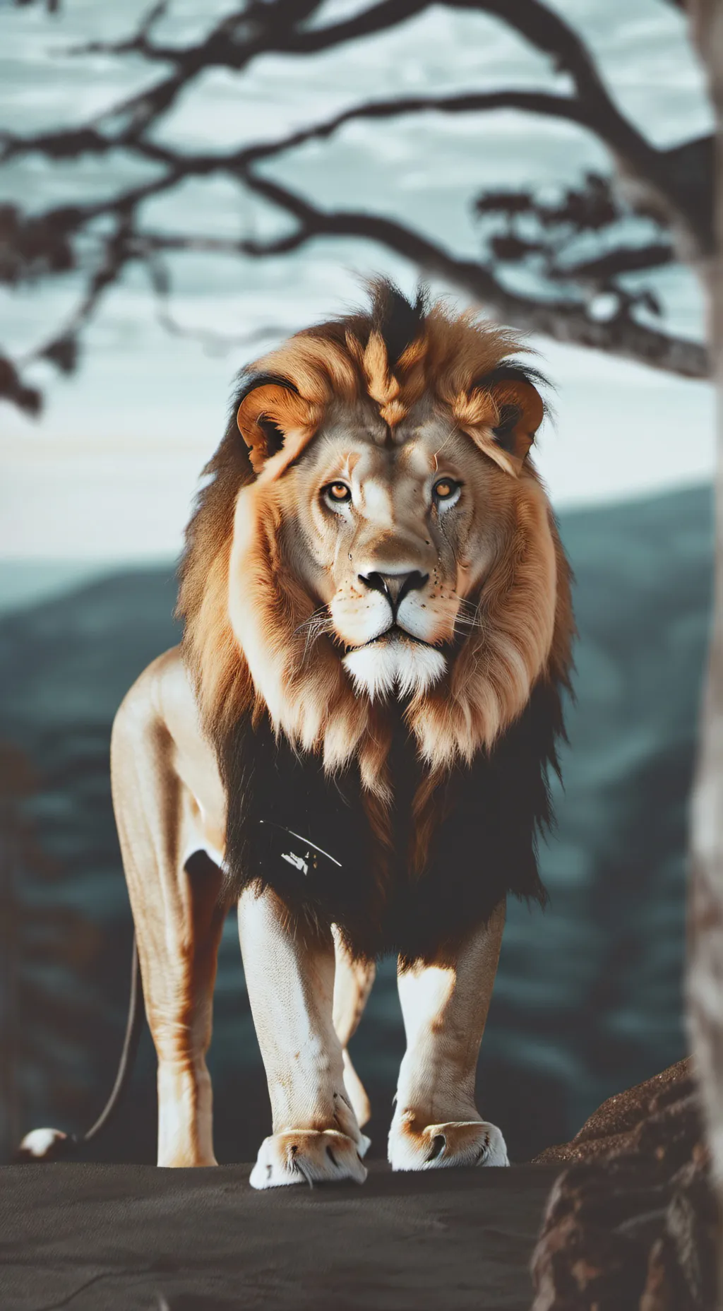 ai character: Lion background