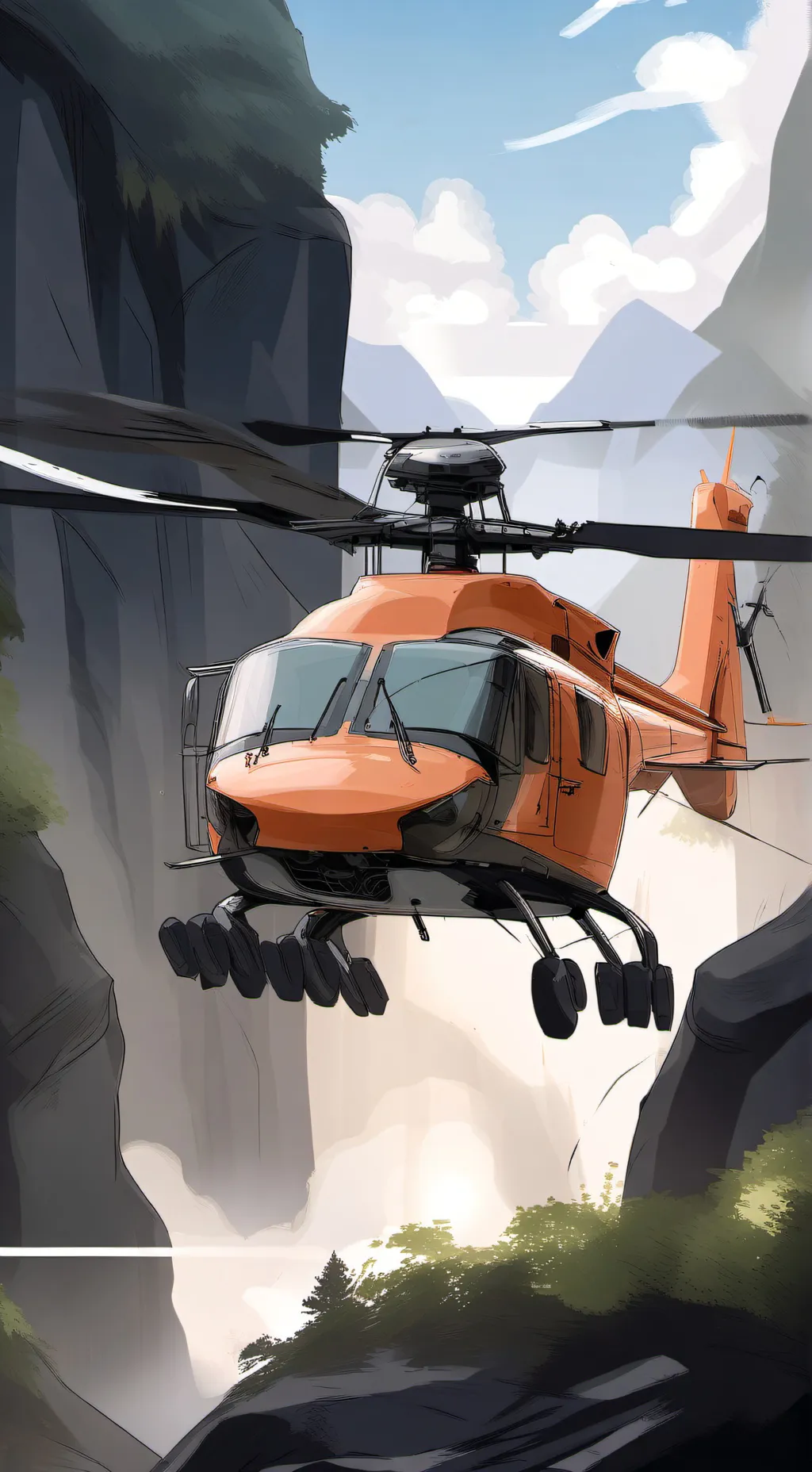ai character: Helicopter  background