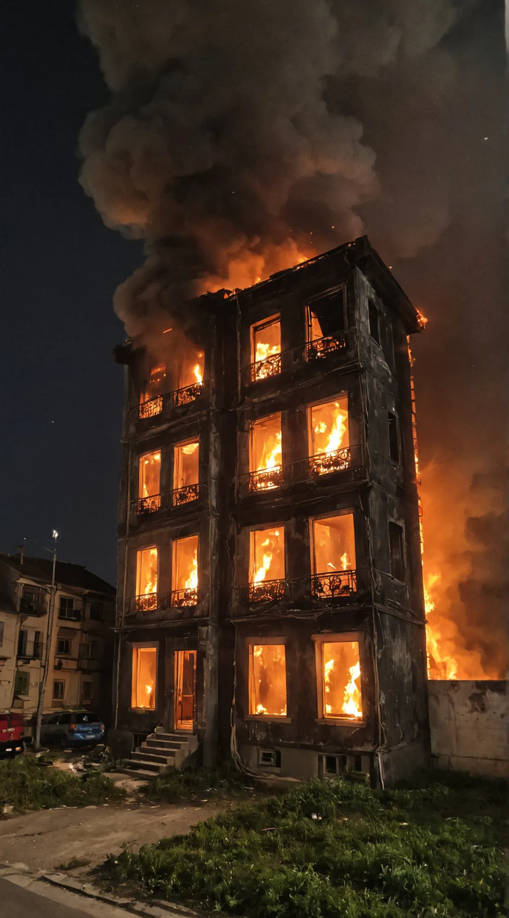 ai character: Home on fire! (HP) background