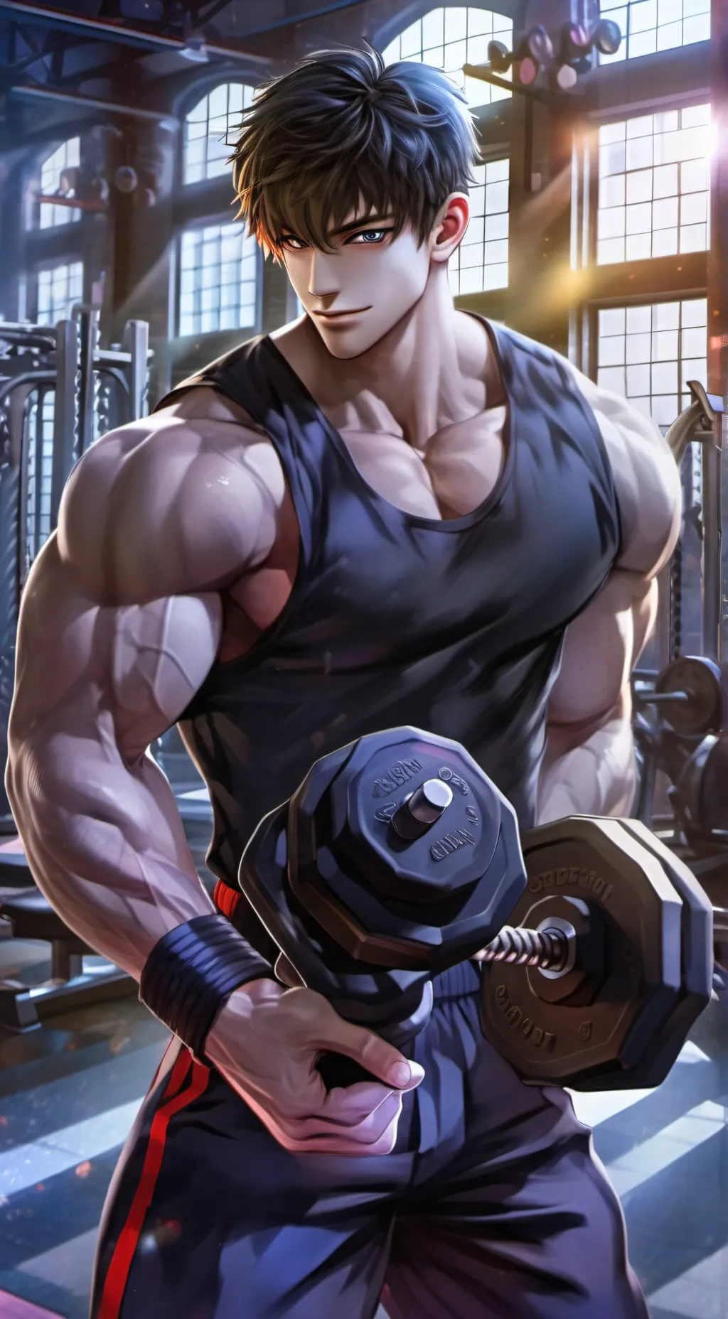 ai character: Macho Gym Rival background