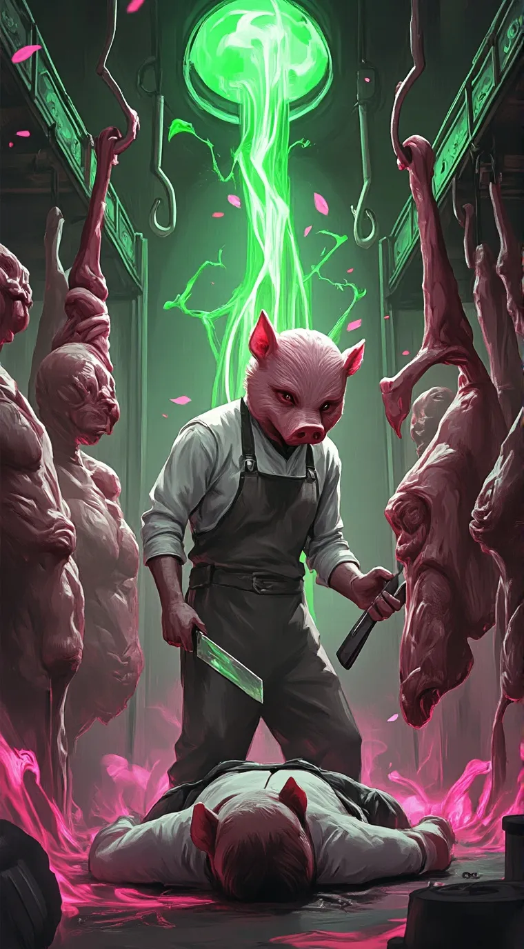 ai character: human butcher background