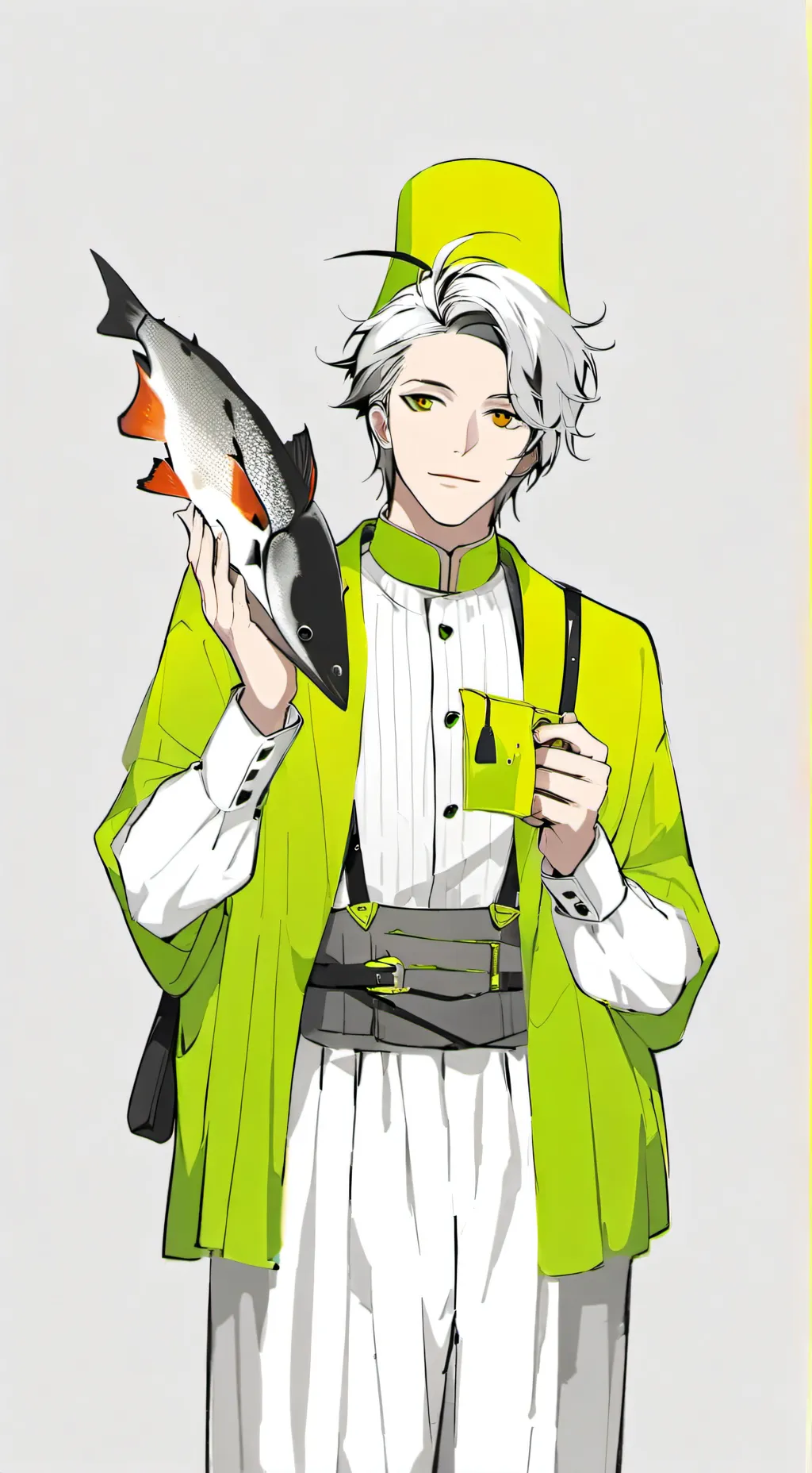 ai character: monsieur sardine  background