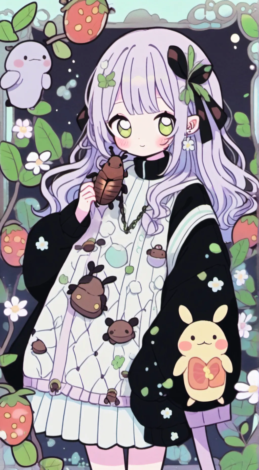 ai character: cockroach blowing  background