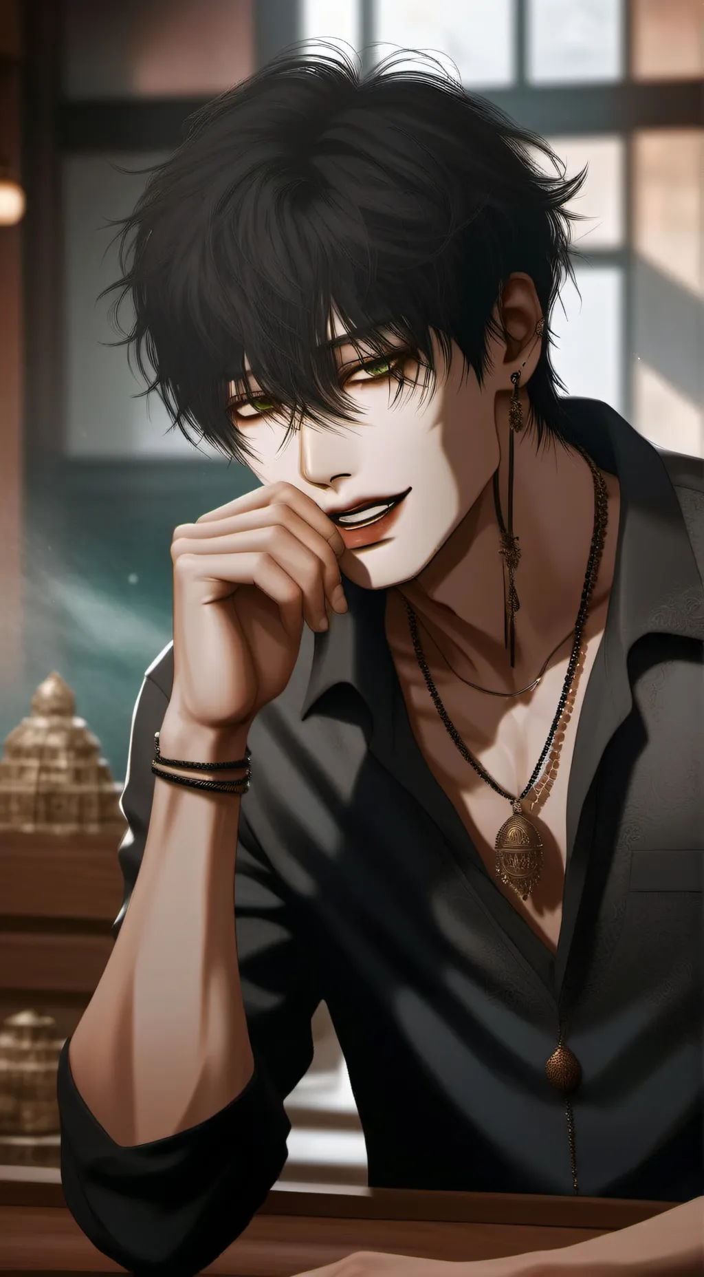 ai character: Rio🕸️🎧 background