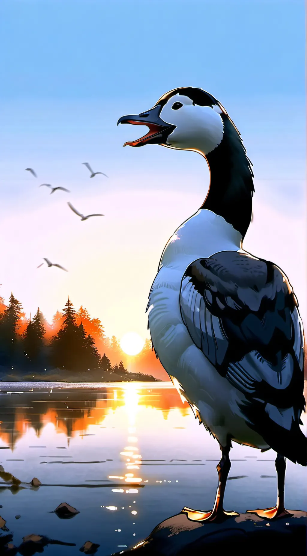 ai character: goose background