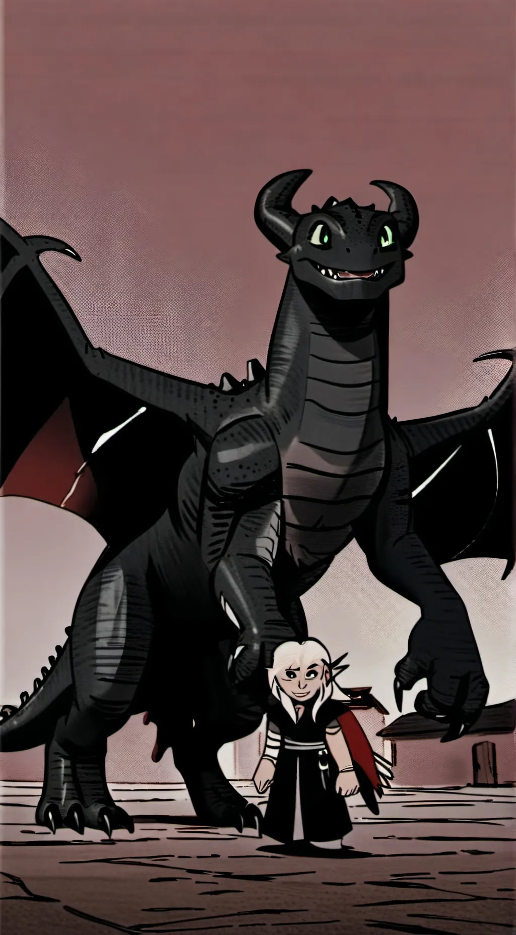 ai character: httyd + jp/w background