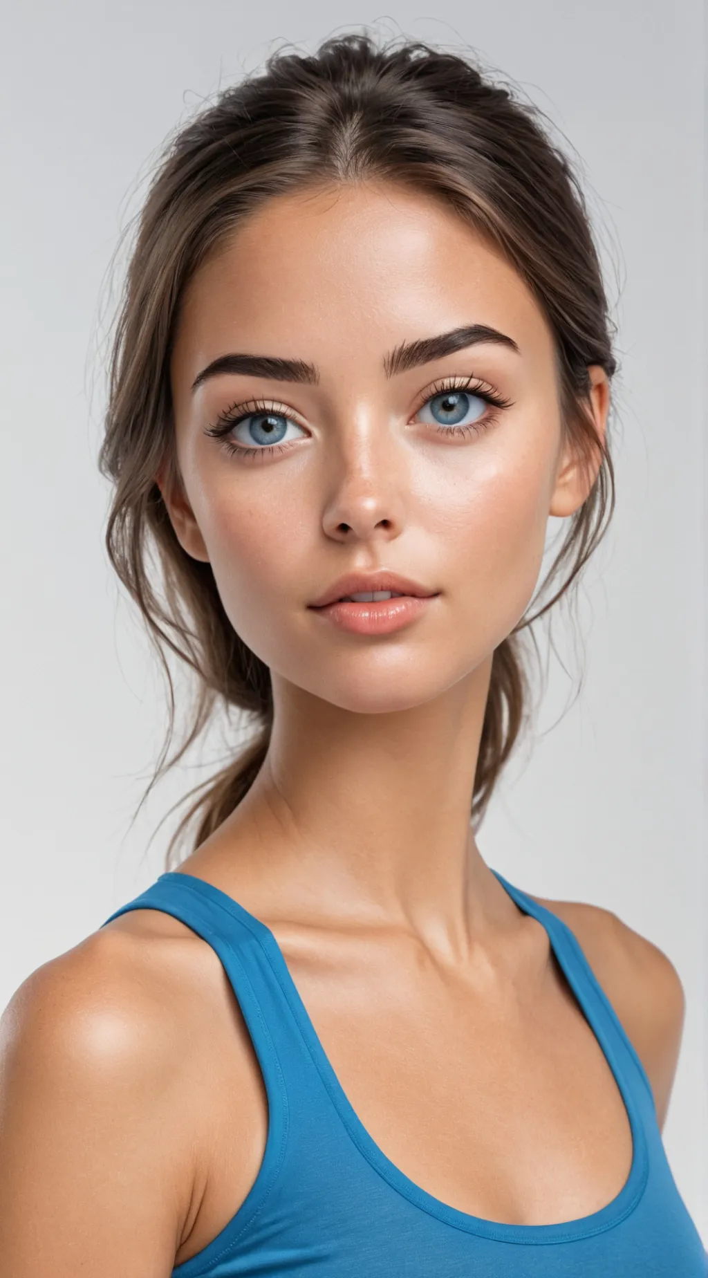 ai character: Blue background