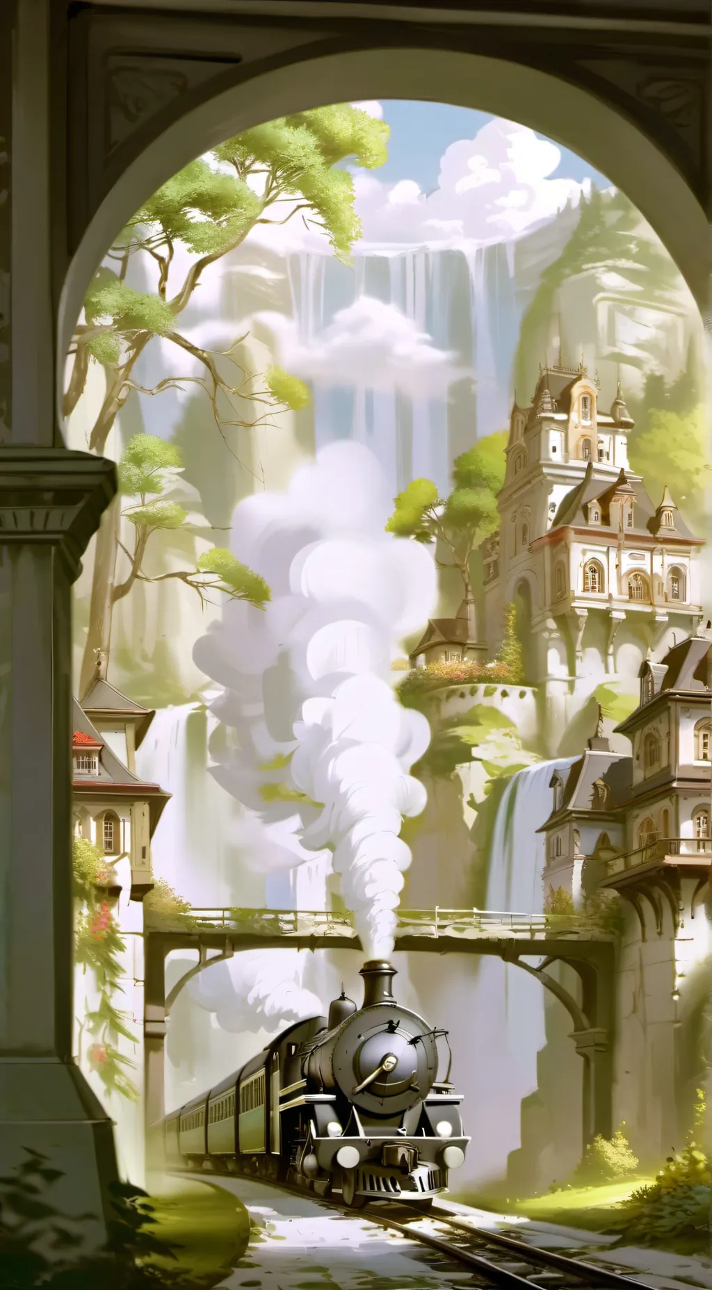 ai character: World of trains background