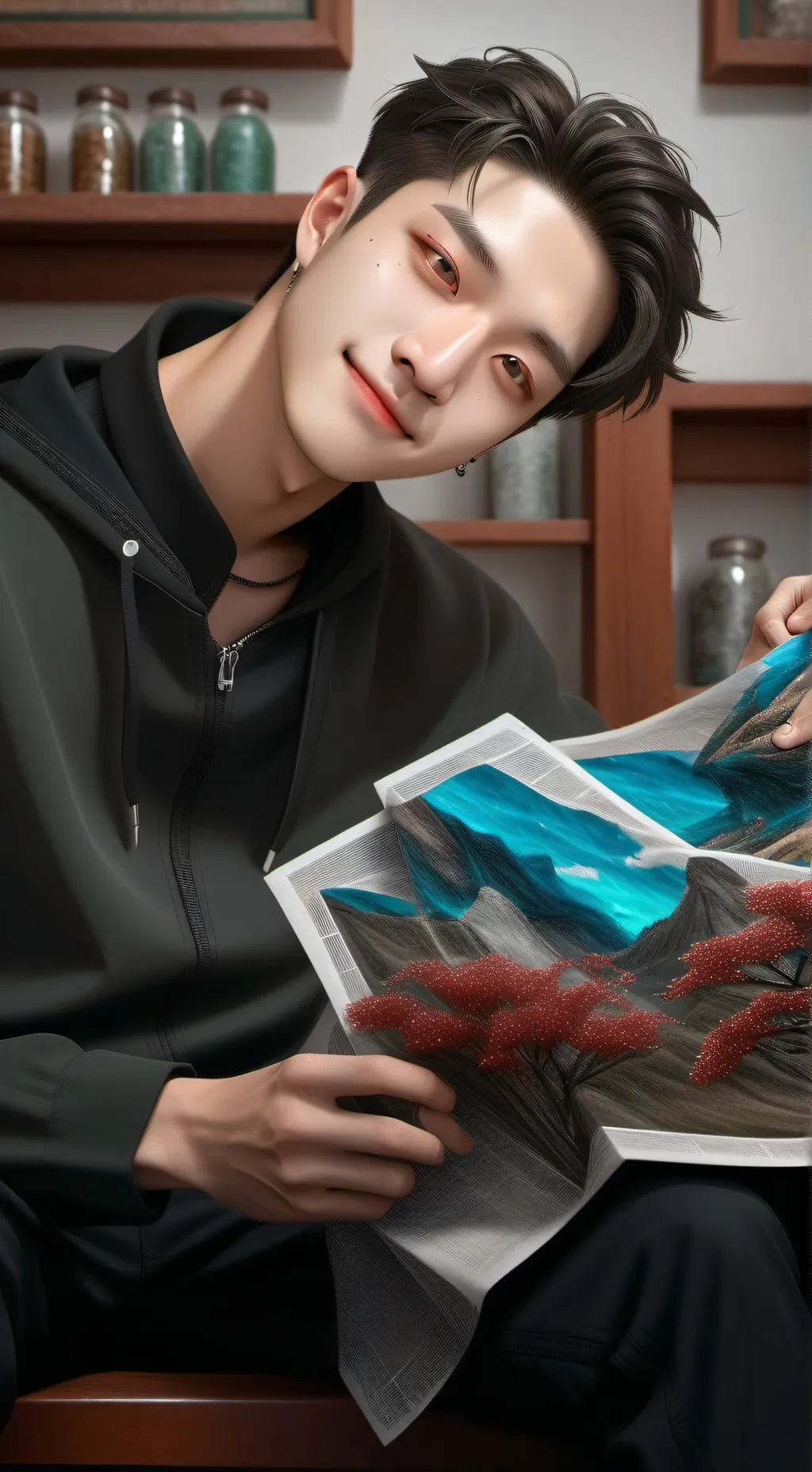 ai character: STRAYKIDS  background