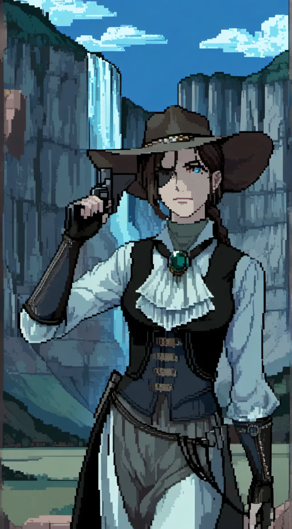 ai character: Red will background