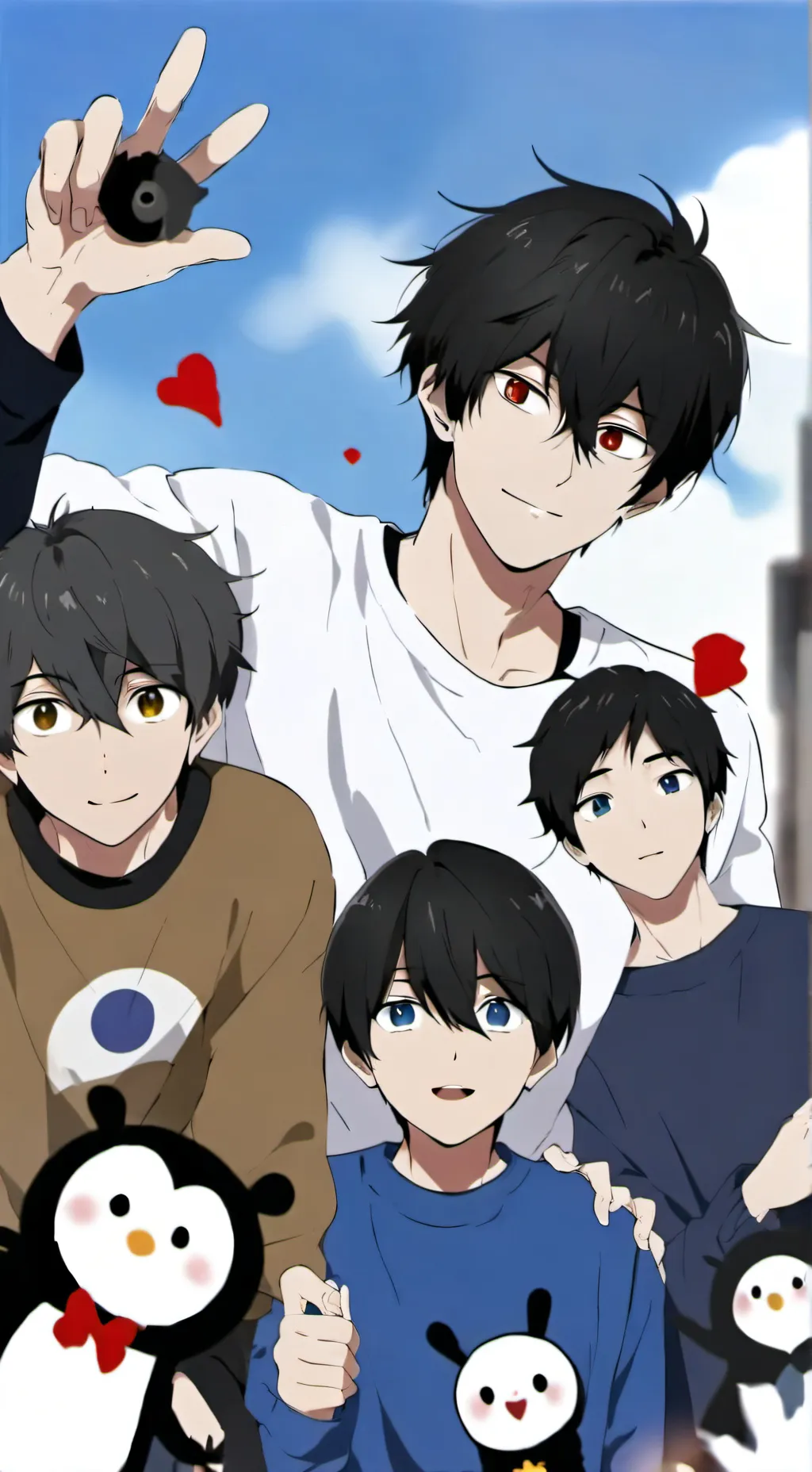ai character: 4 boys background