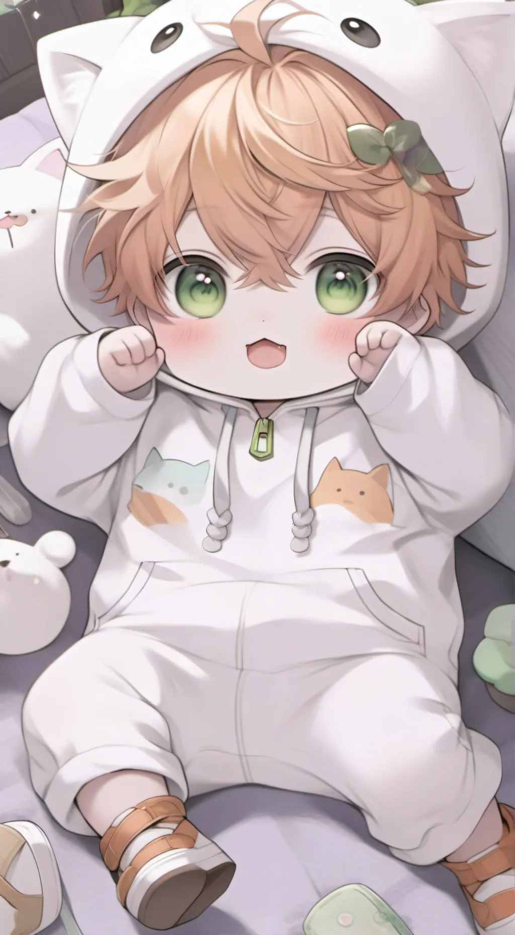 ai character: Chubby meko background