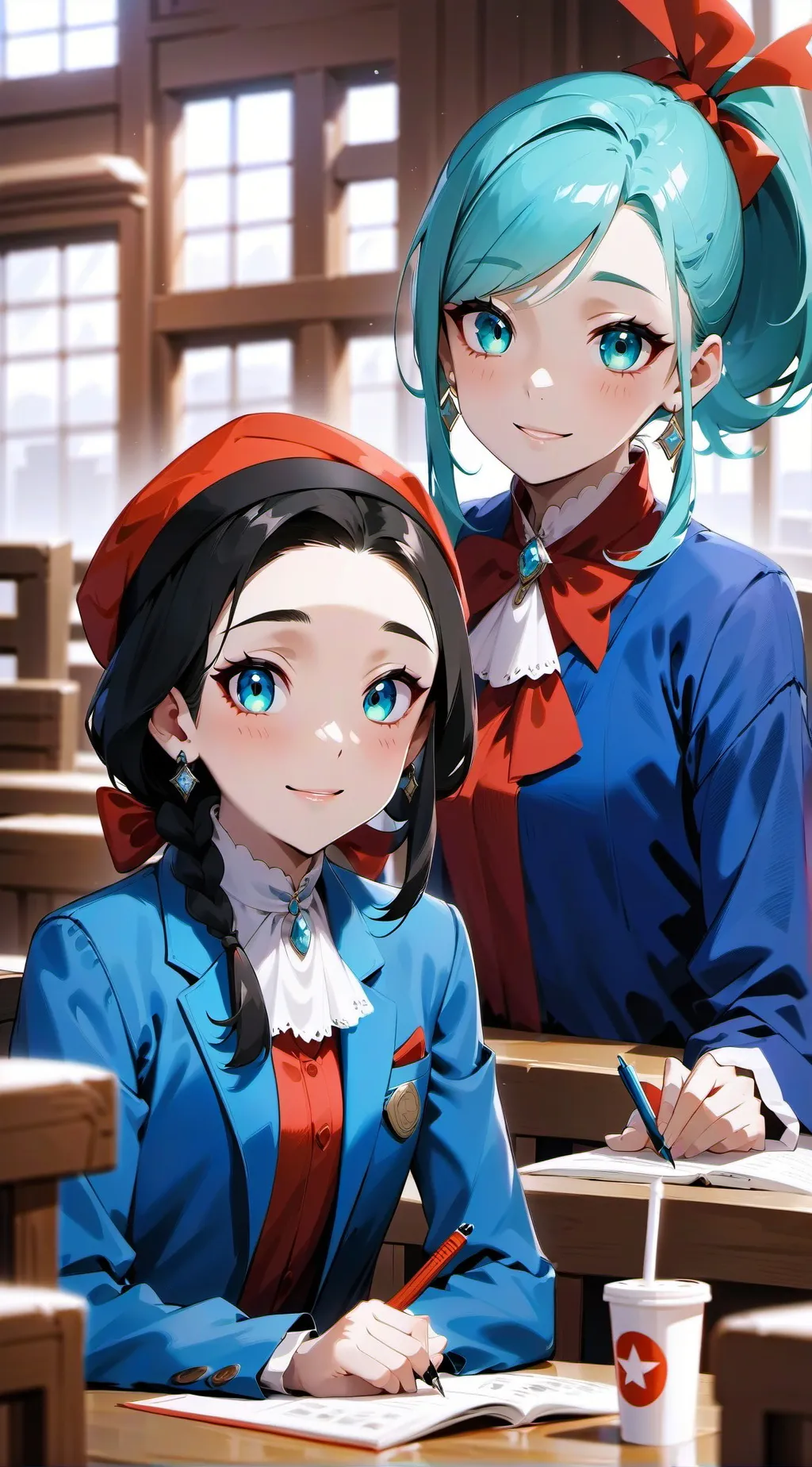 ai character: Virginia y Vivian background