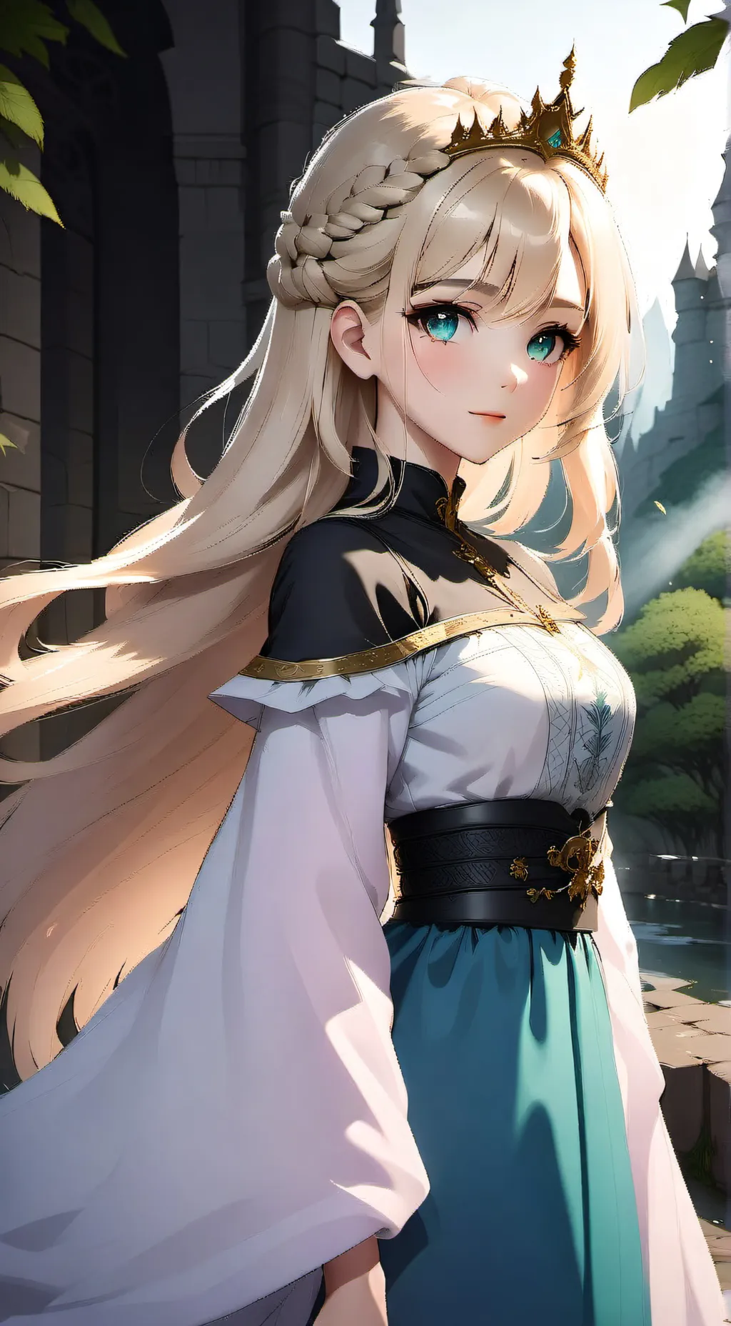 ai character: Princess Anna 🩵 background