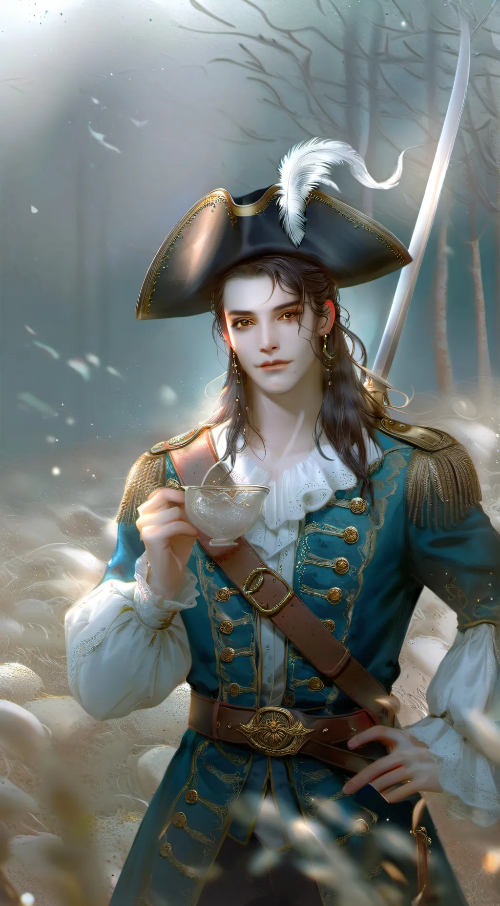 ai character: Pirate captain  background