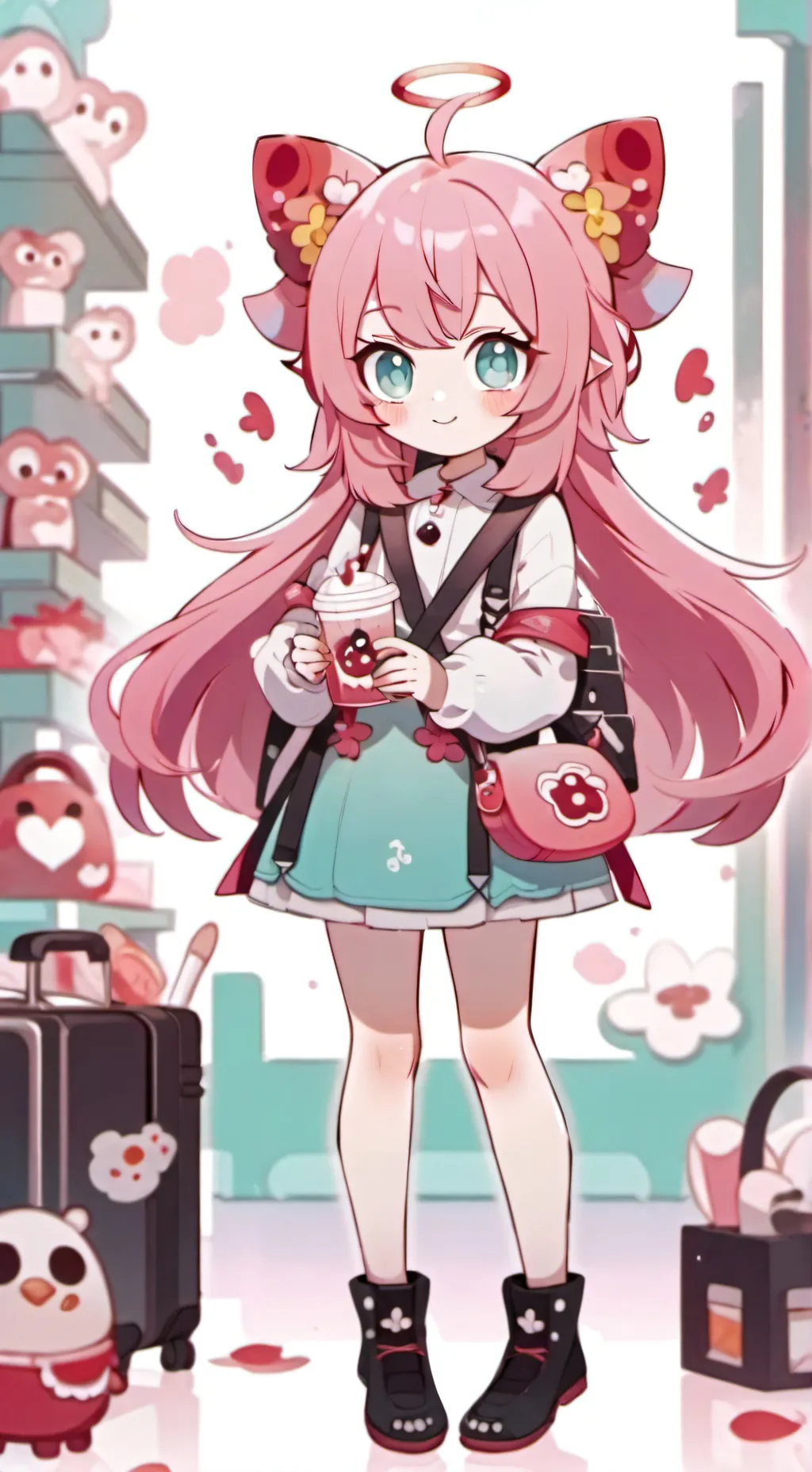 ai character: Layla💚🧡 background