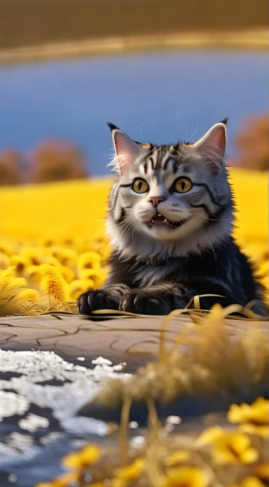 ai character: coppy cat  background