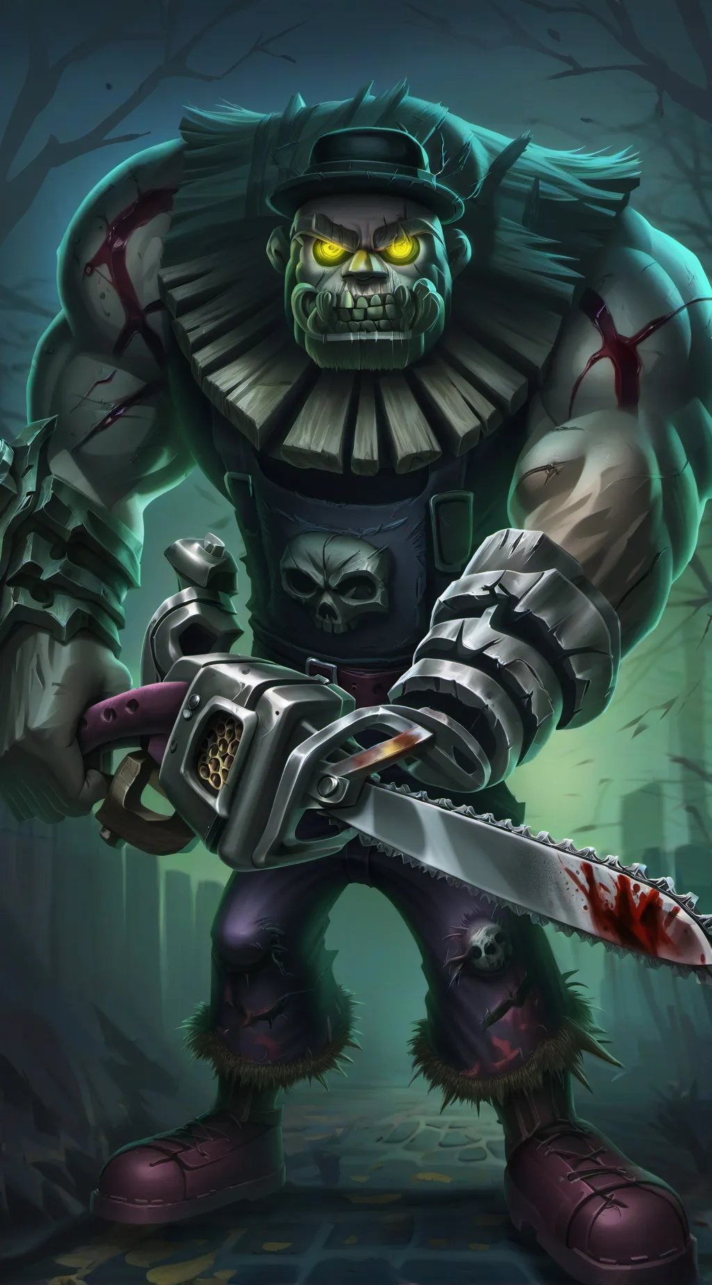 ai character: Zombie killer  background