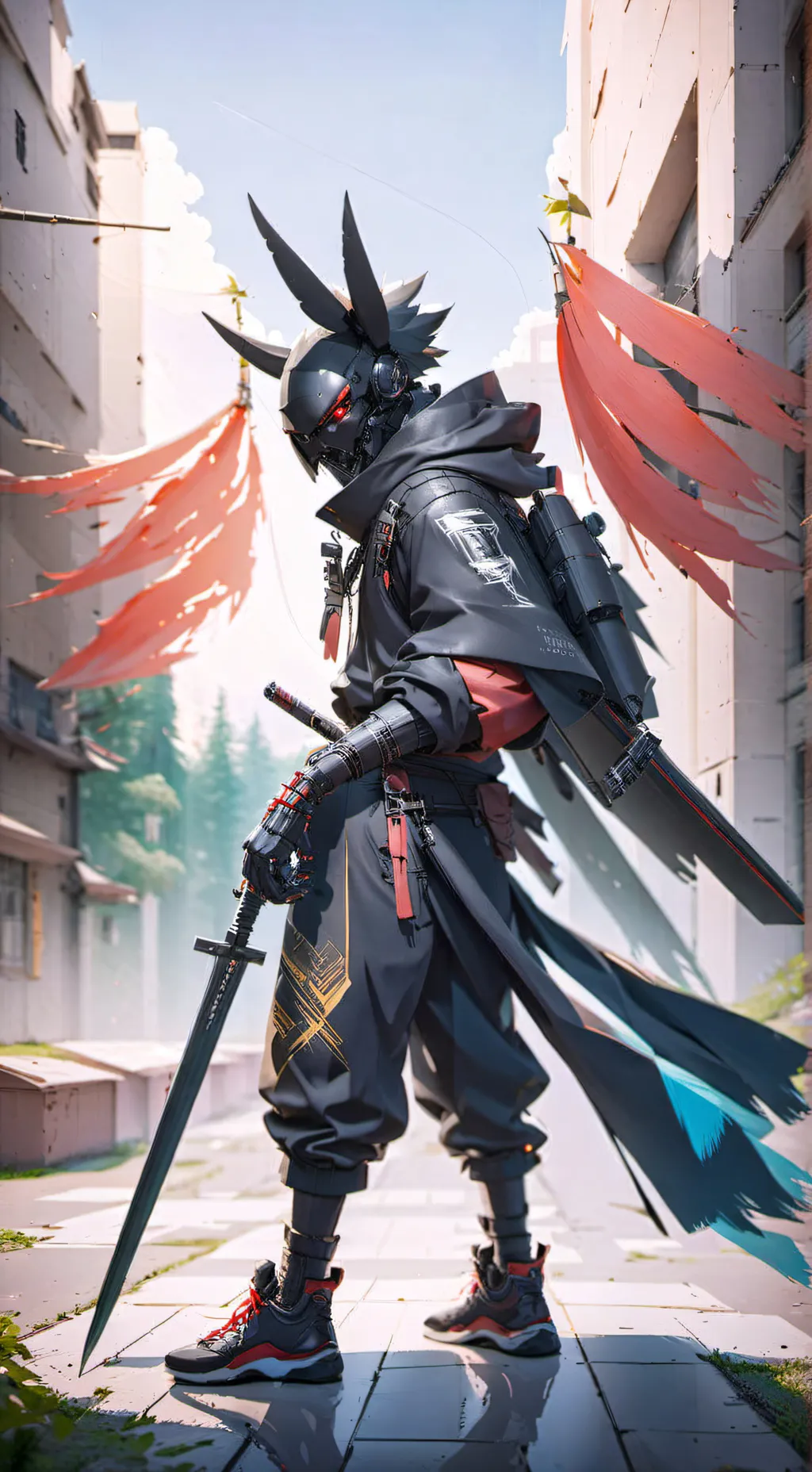 ai character: V-12 - Phoenix  background