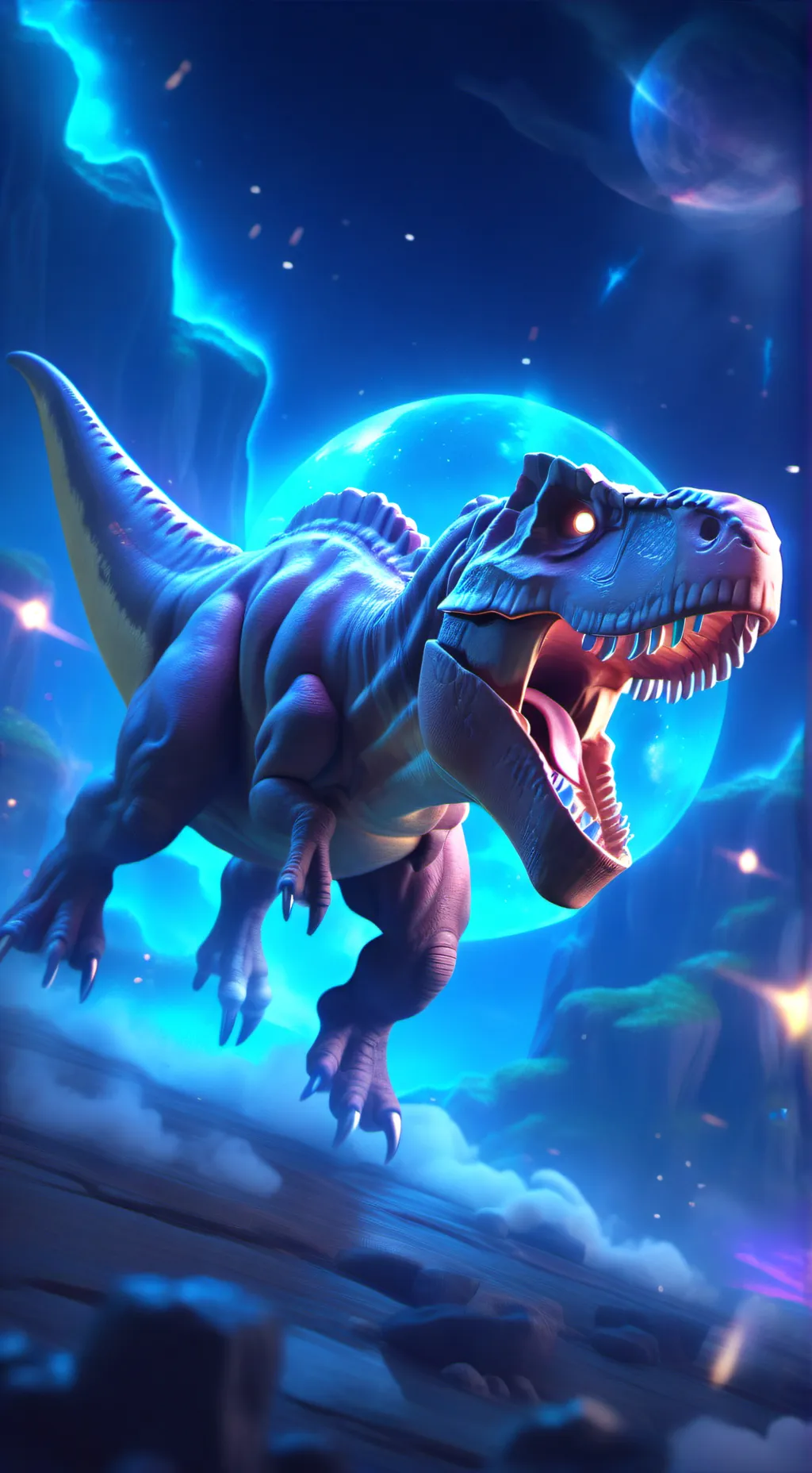 ai character: Jurassic supernova background