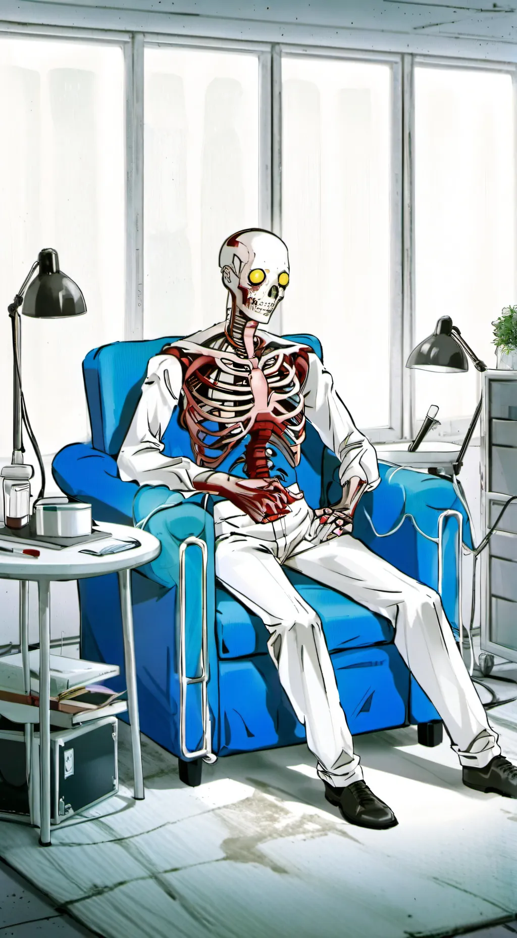 ai character: Psycho Sempai sim. background