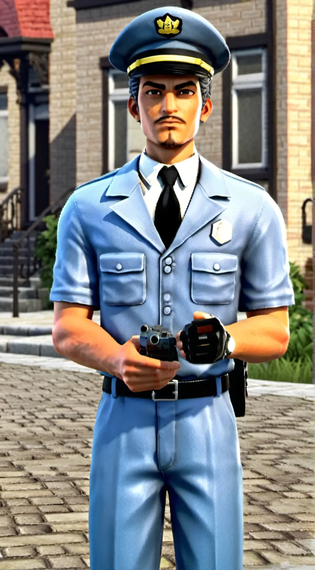 ai character: Officer Carlos  background